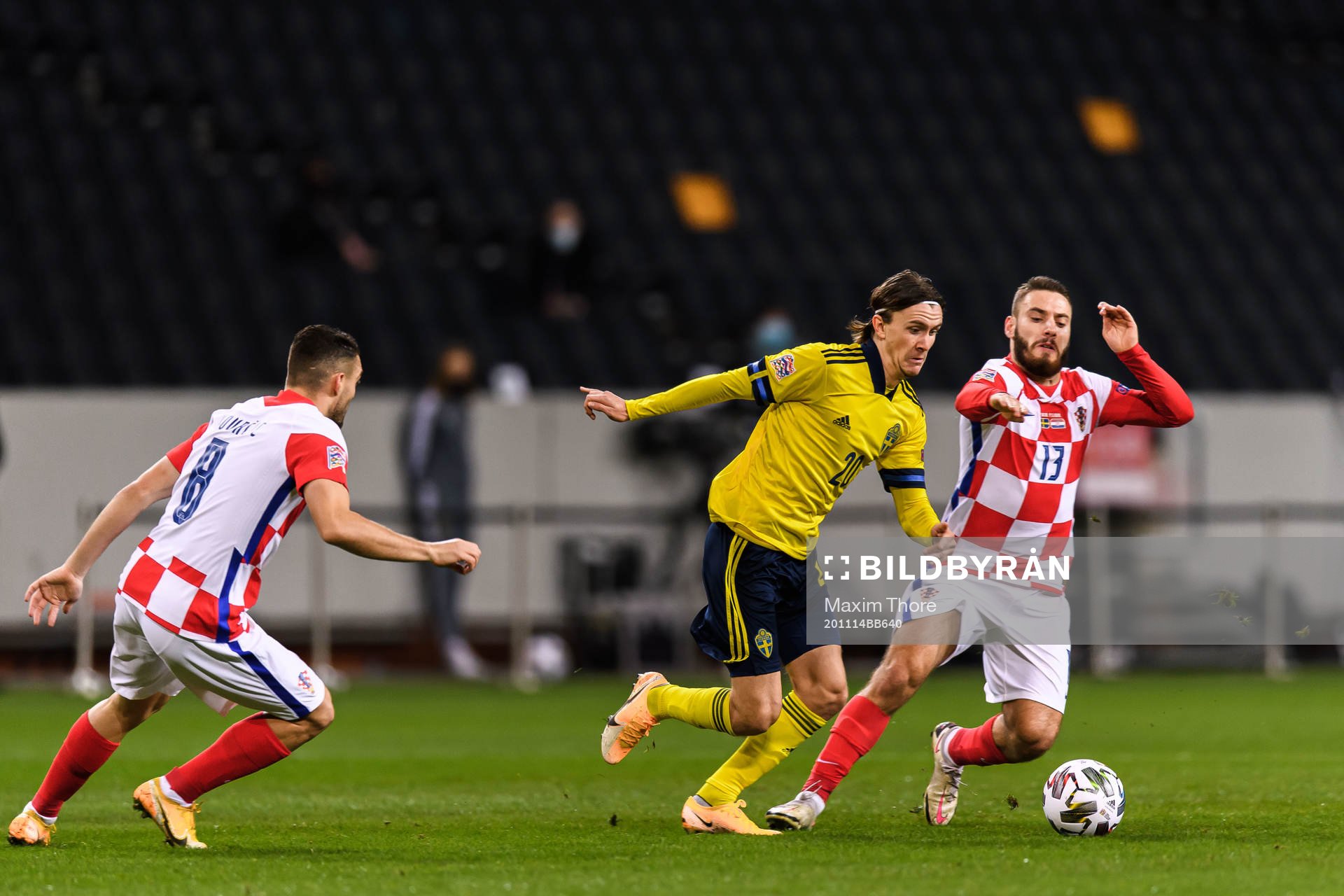 Mateo Kovacic and Nikola Vlasic of Croatia against