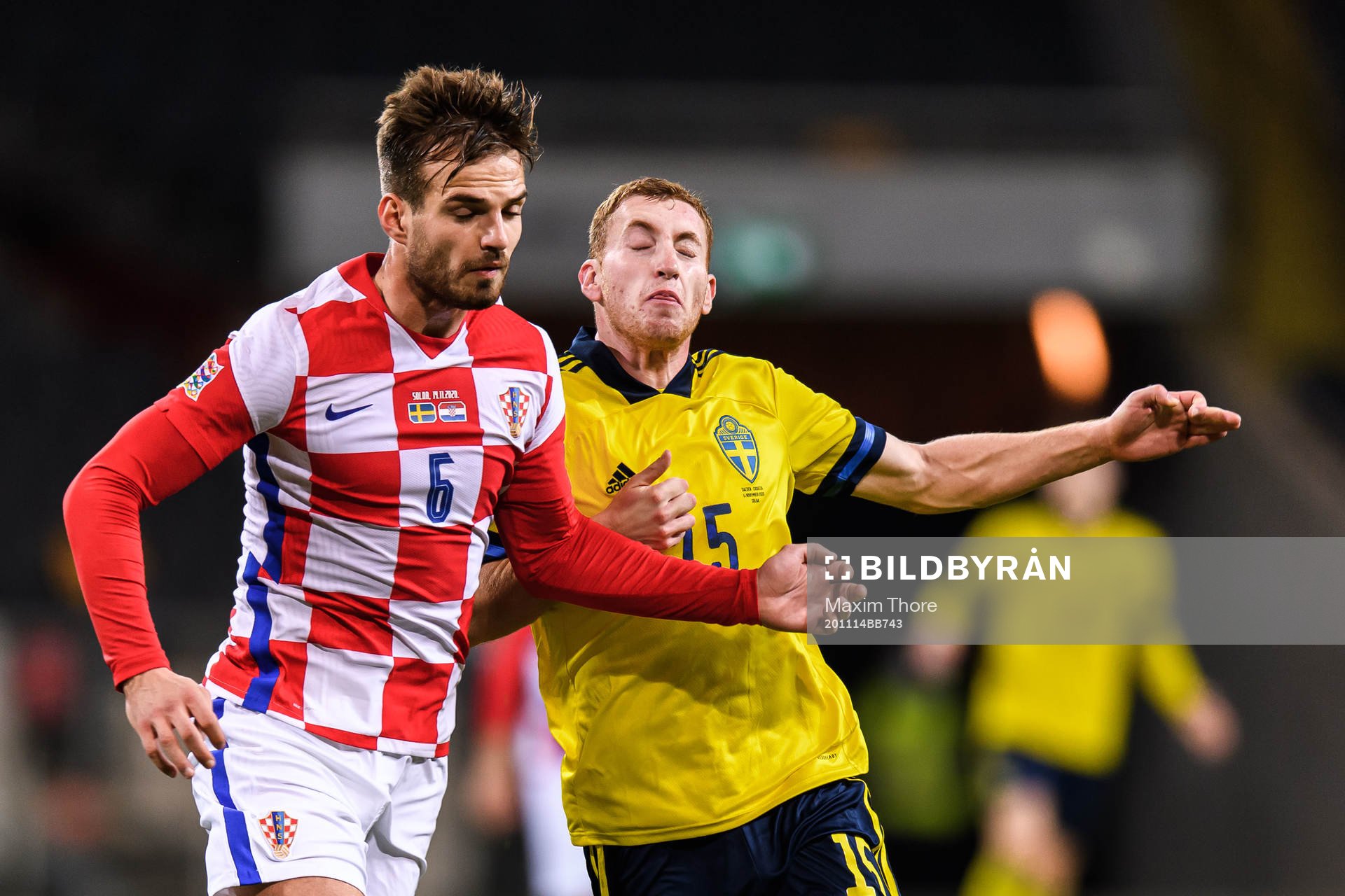 Marin Pongracic of Croatia and Dejan Kulusevski of Sweden