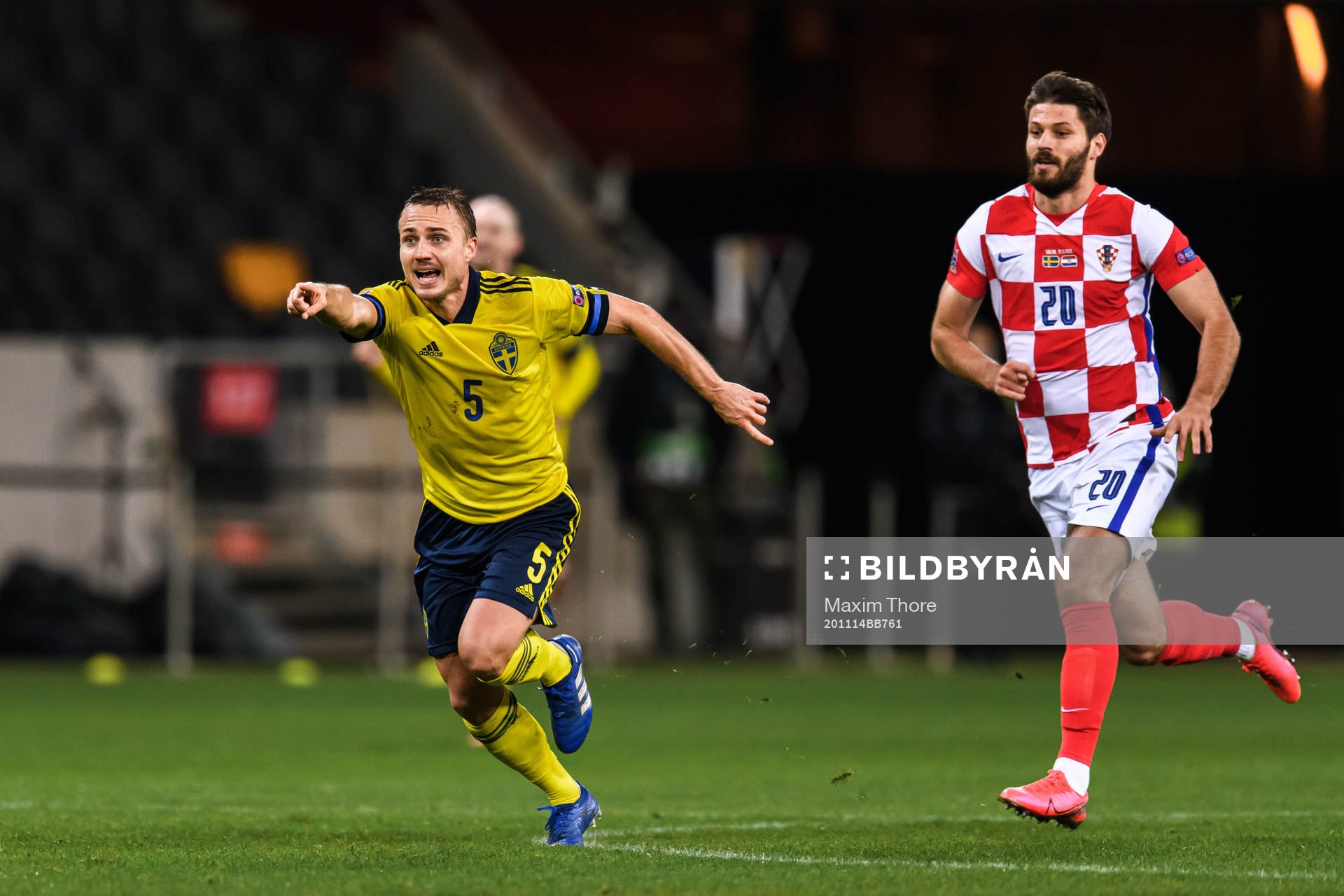 Pierre Bengtsson of Sweden and Bruno Petkovic of Croatia