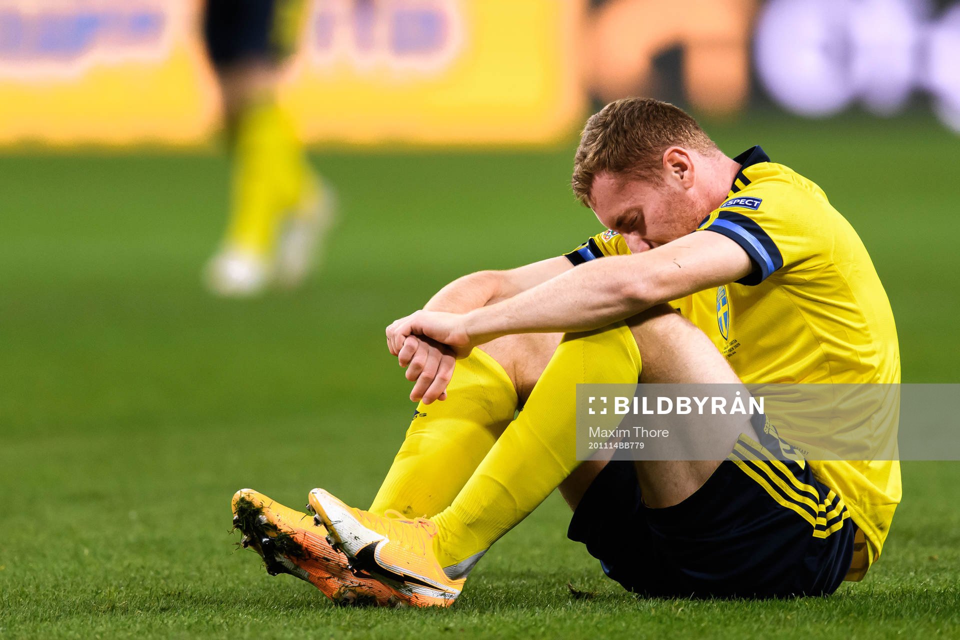 Dejan Kulusevski of Sweden looks dejected