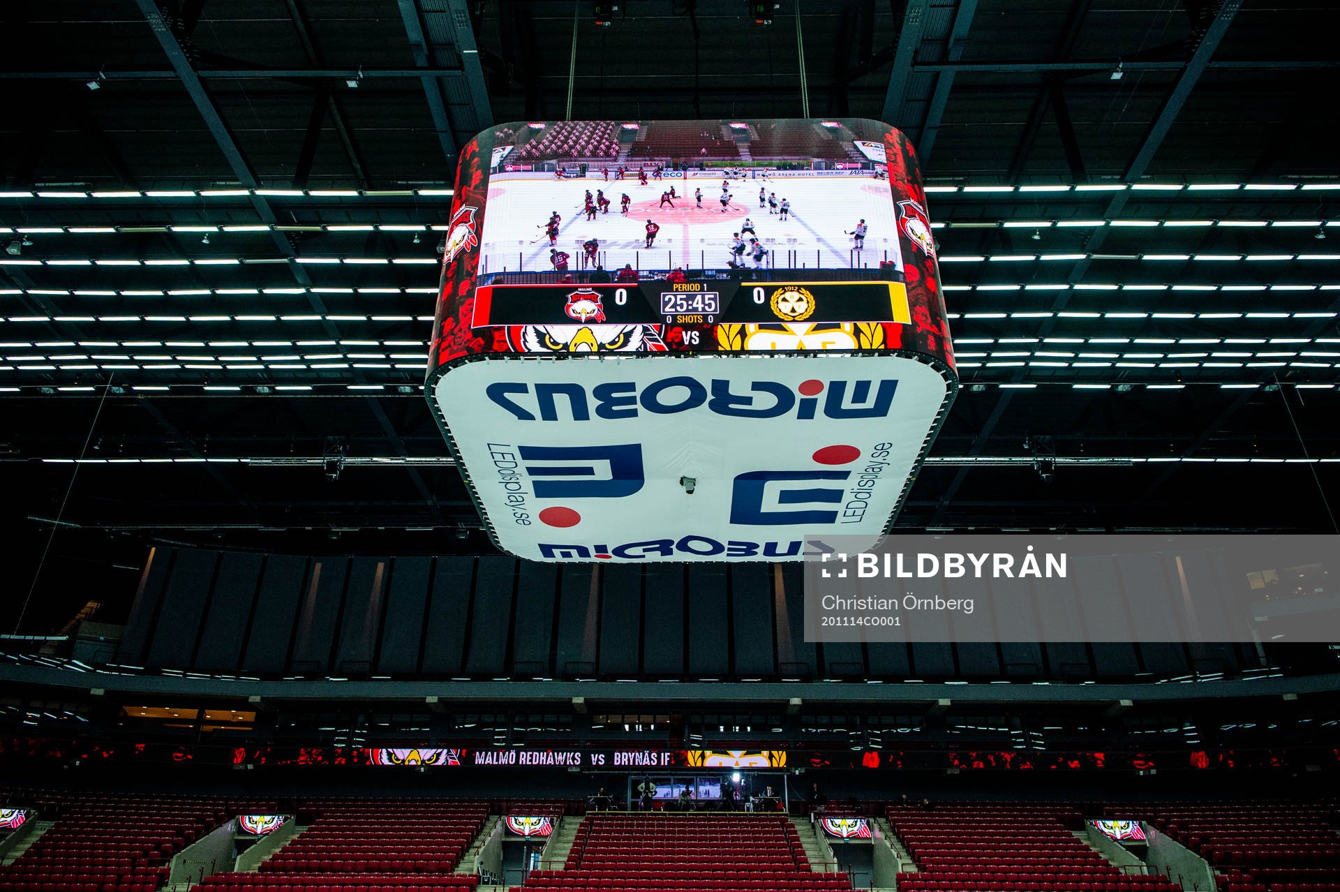Malmö arena innan ishockeymatchen i SHL mellan Malmö