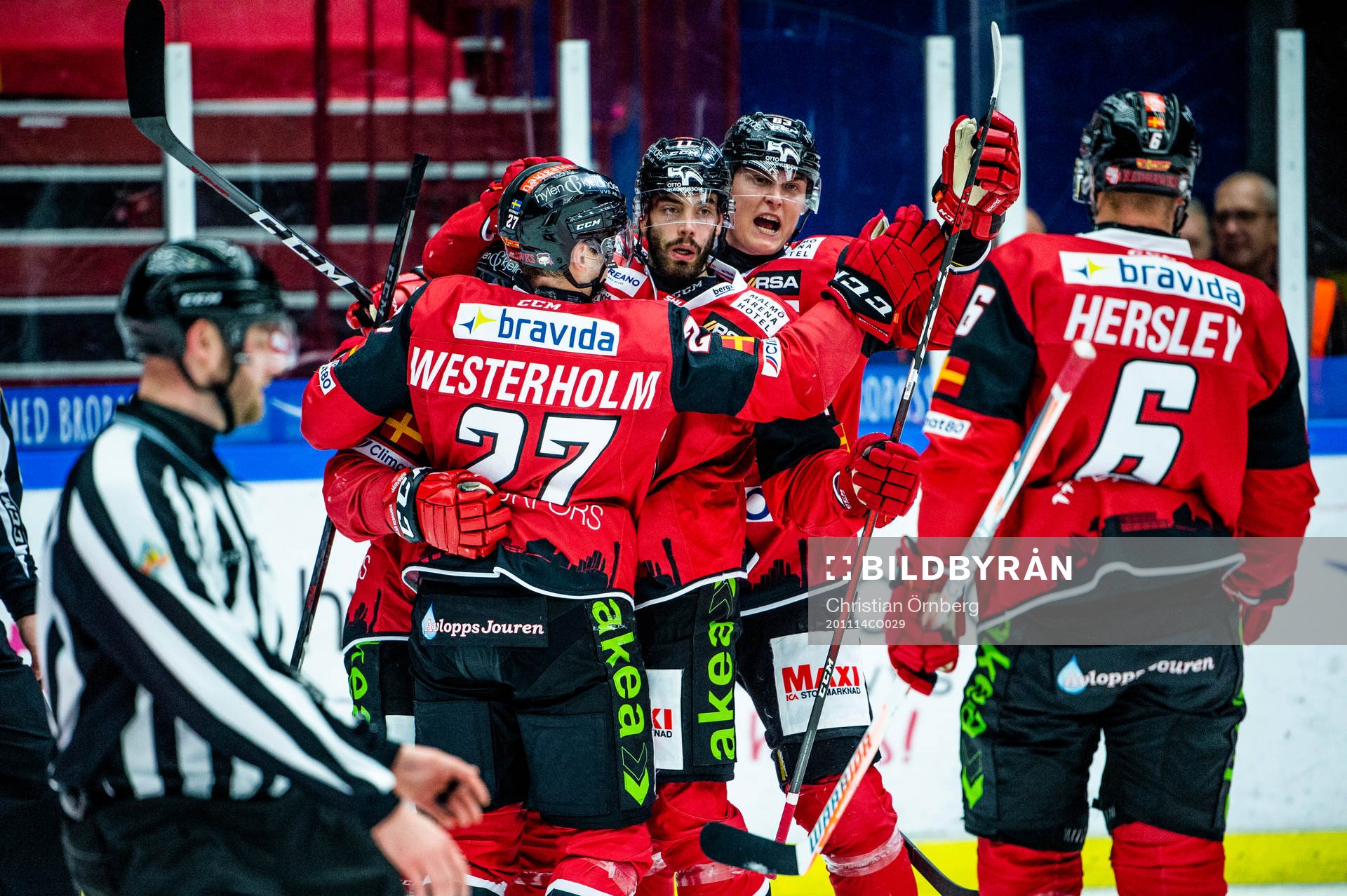 Malmö Redhawks Jan-Mikael Järvinen jublar