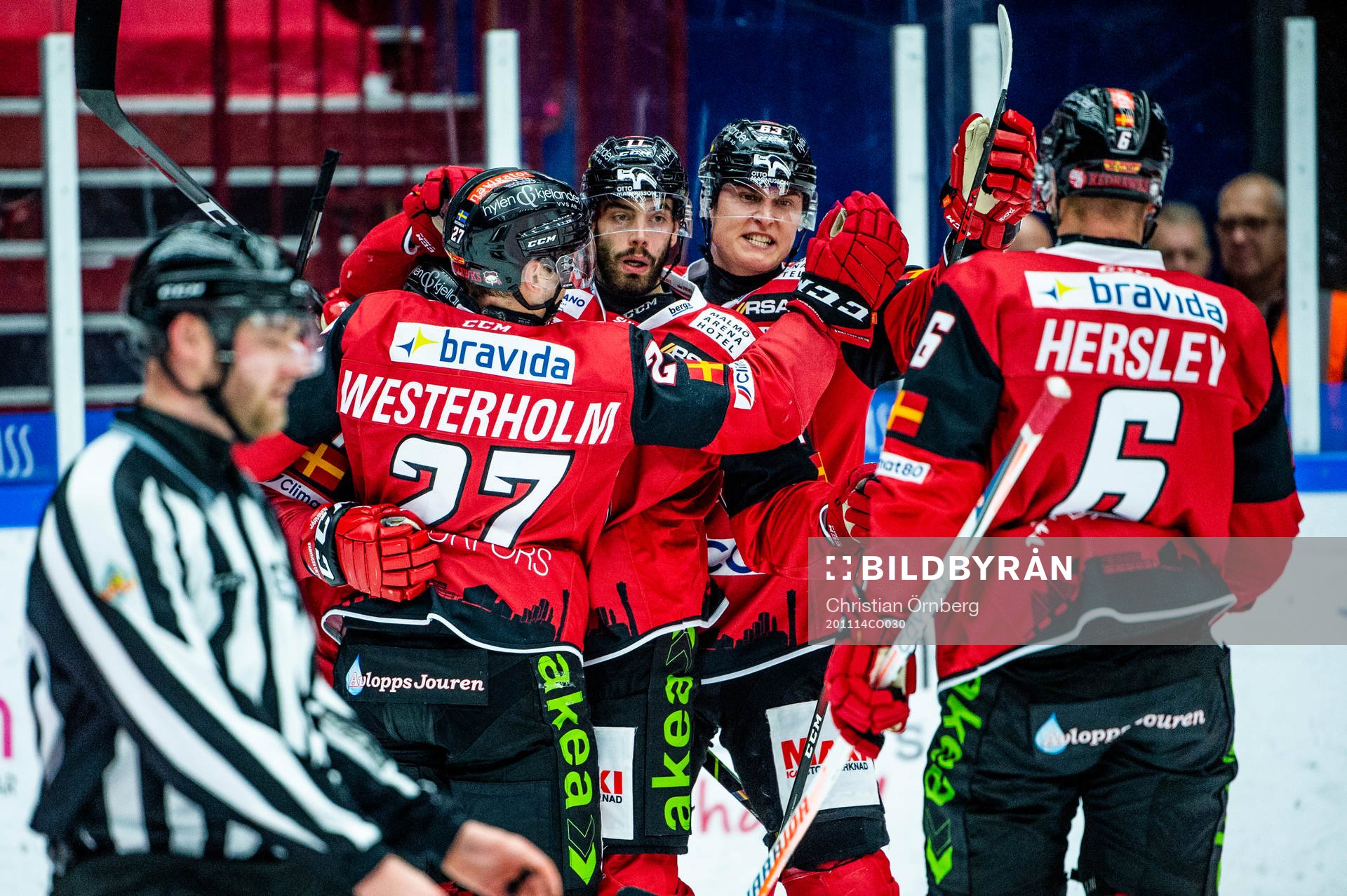 Malmö Redhawks Jan-Mikael Järvinen jublar