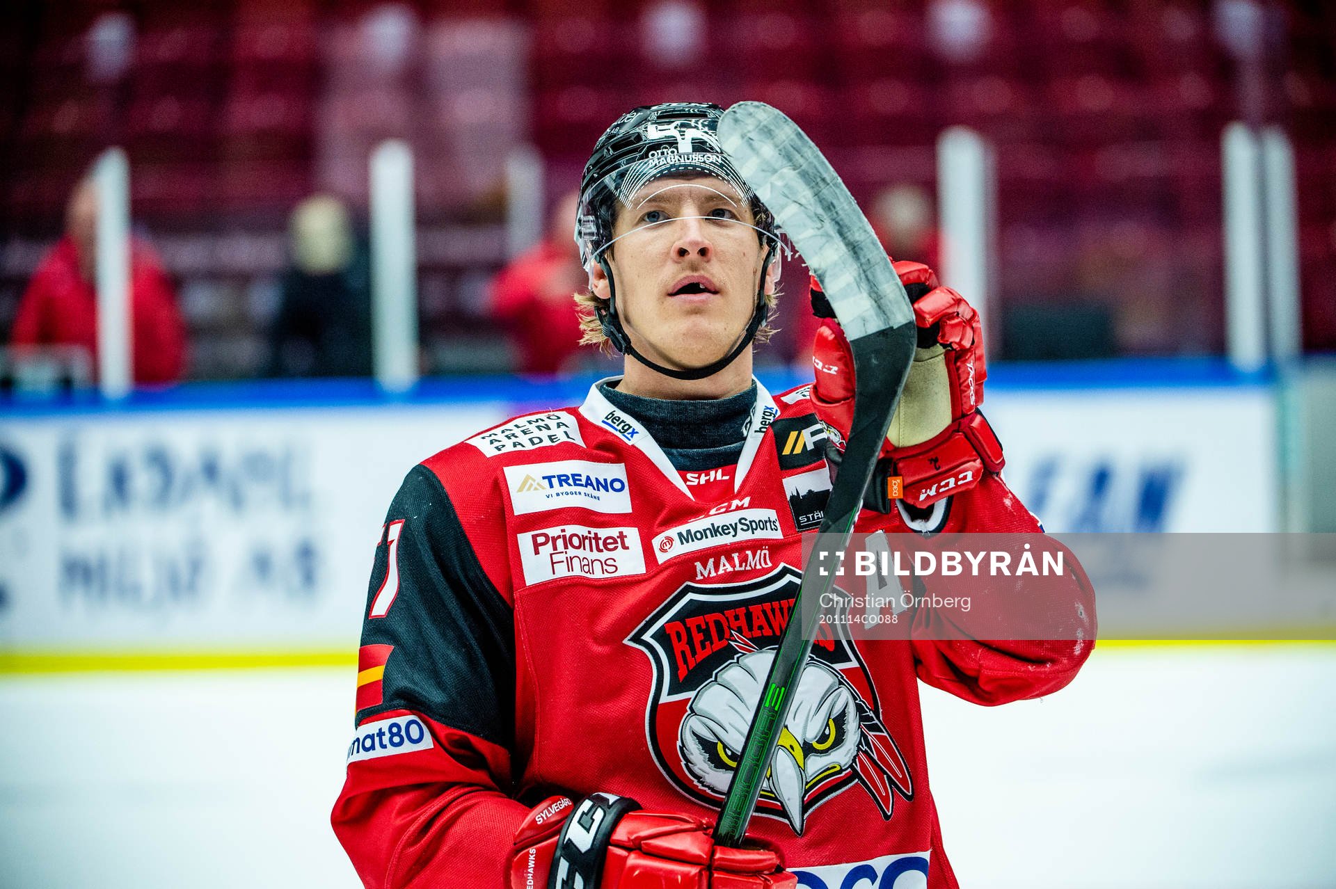 Malmö Redhawks Emil Sylvegård jublar