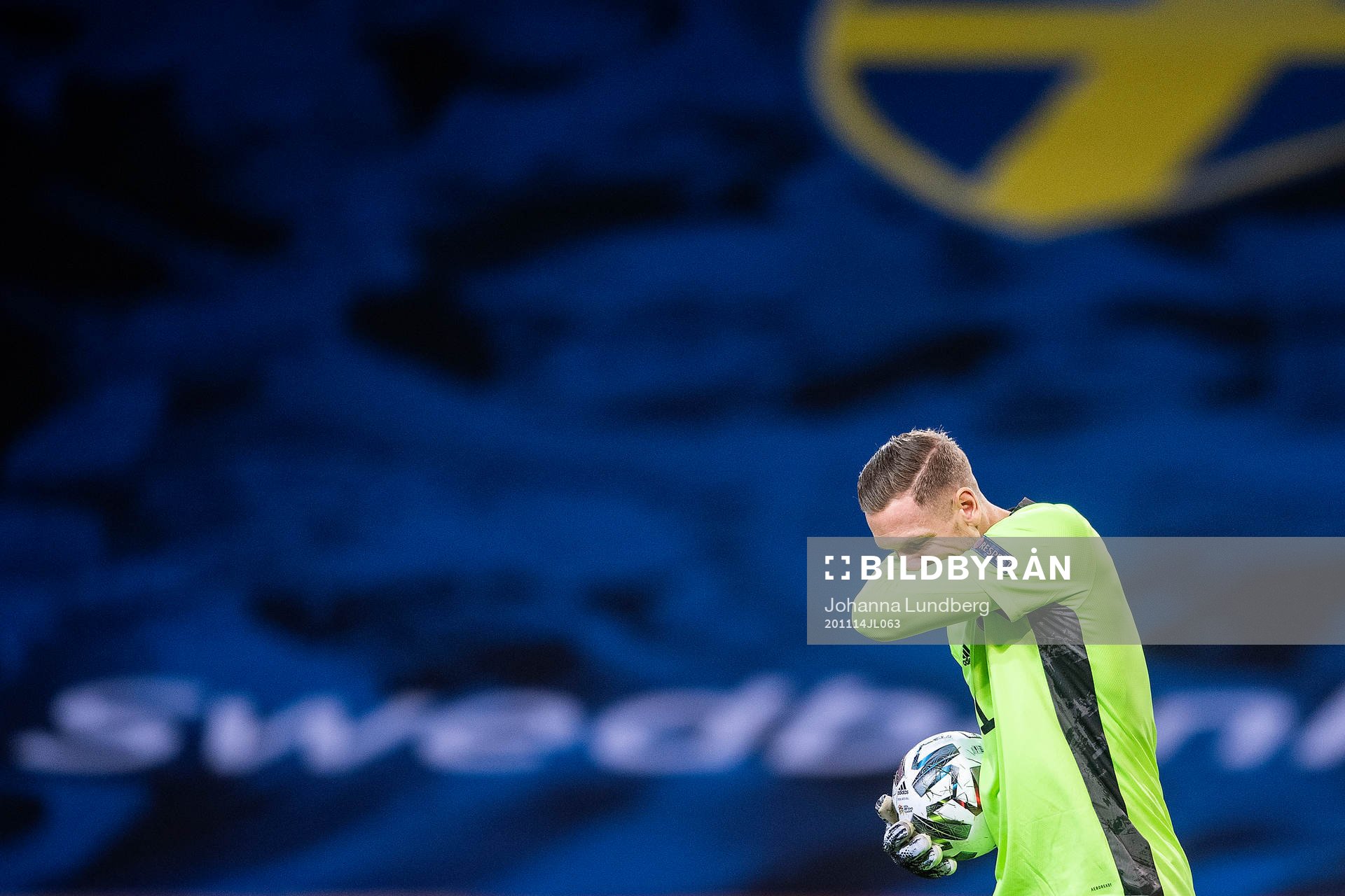 goalkeeper Robin Olsen of Sweden looks dejected