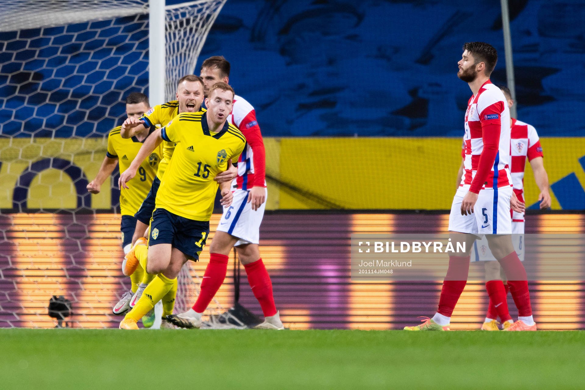 Dejan Kulusevski of Sweden celebrates