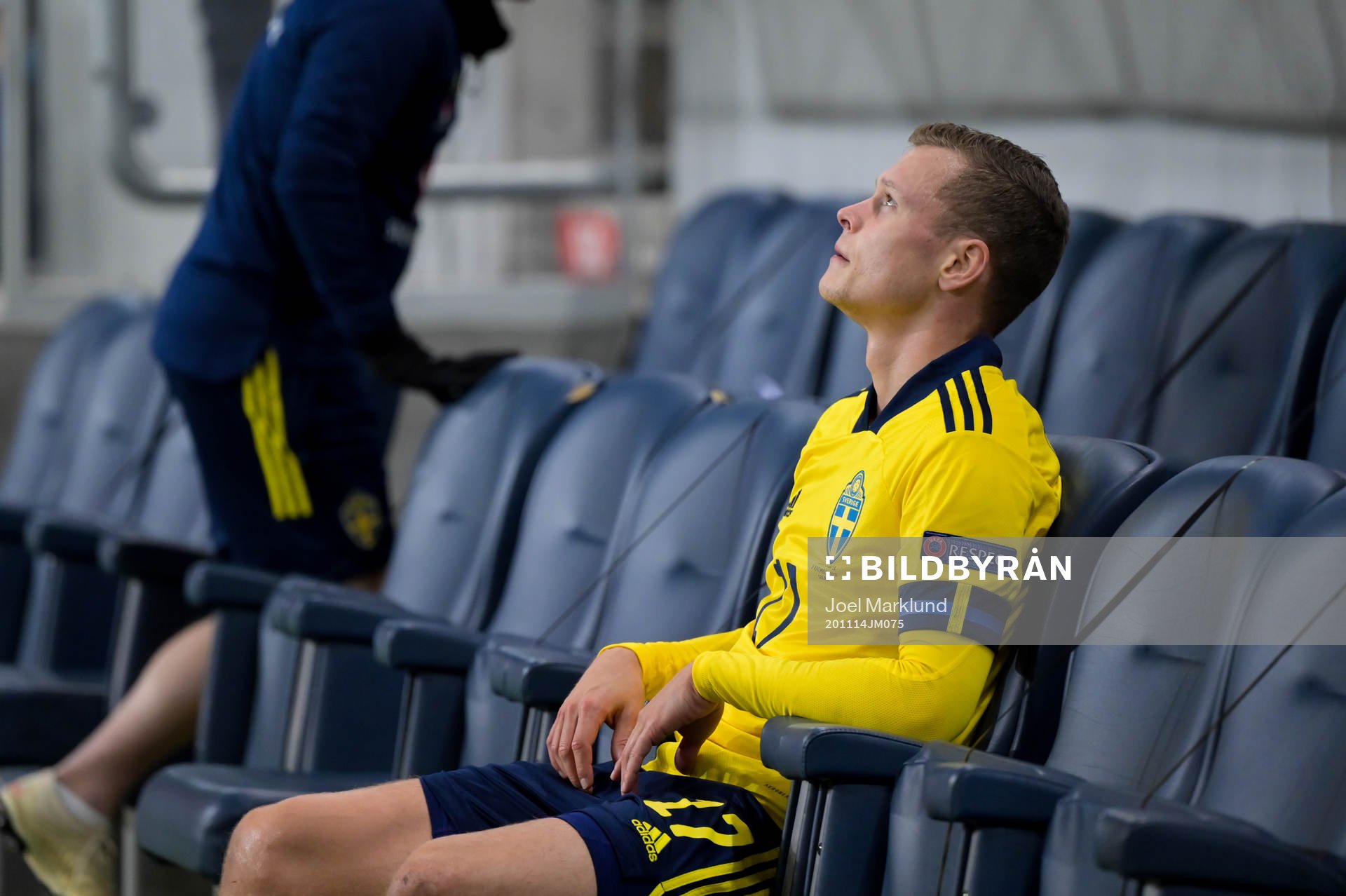 Viktor Claesson of Sweden looks dejected