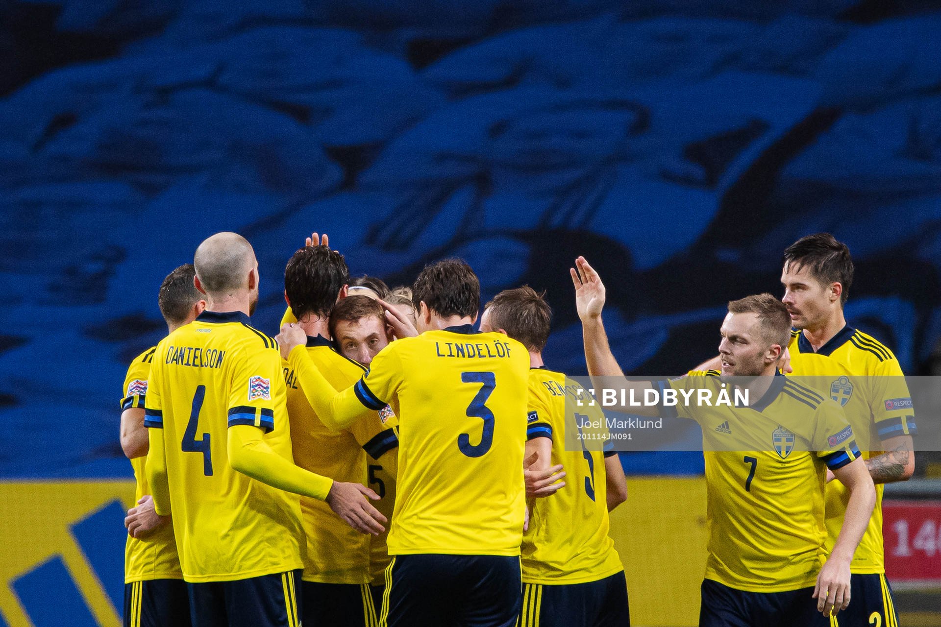 Dejan Kulusevski, Sebastian Larsson and Mikael Lustig of