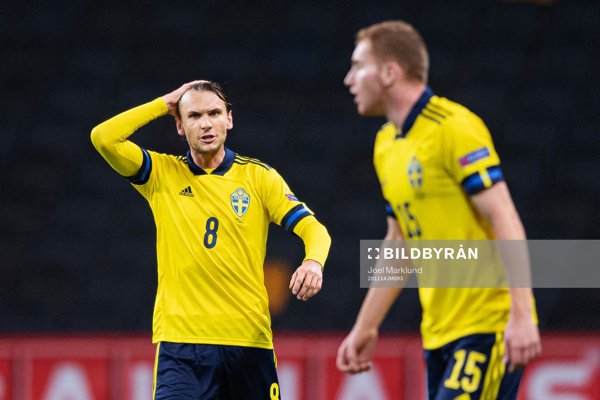 Albin Ekdal and Dejan Kulusevski of Sweden