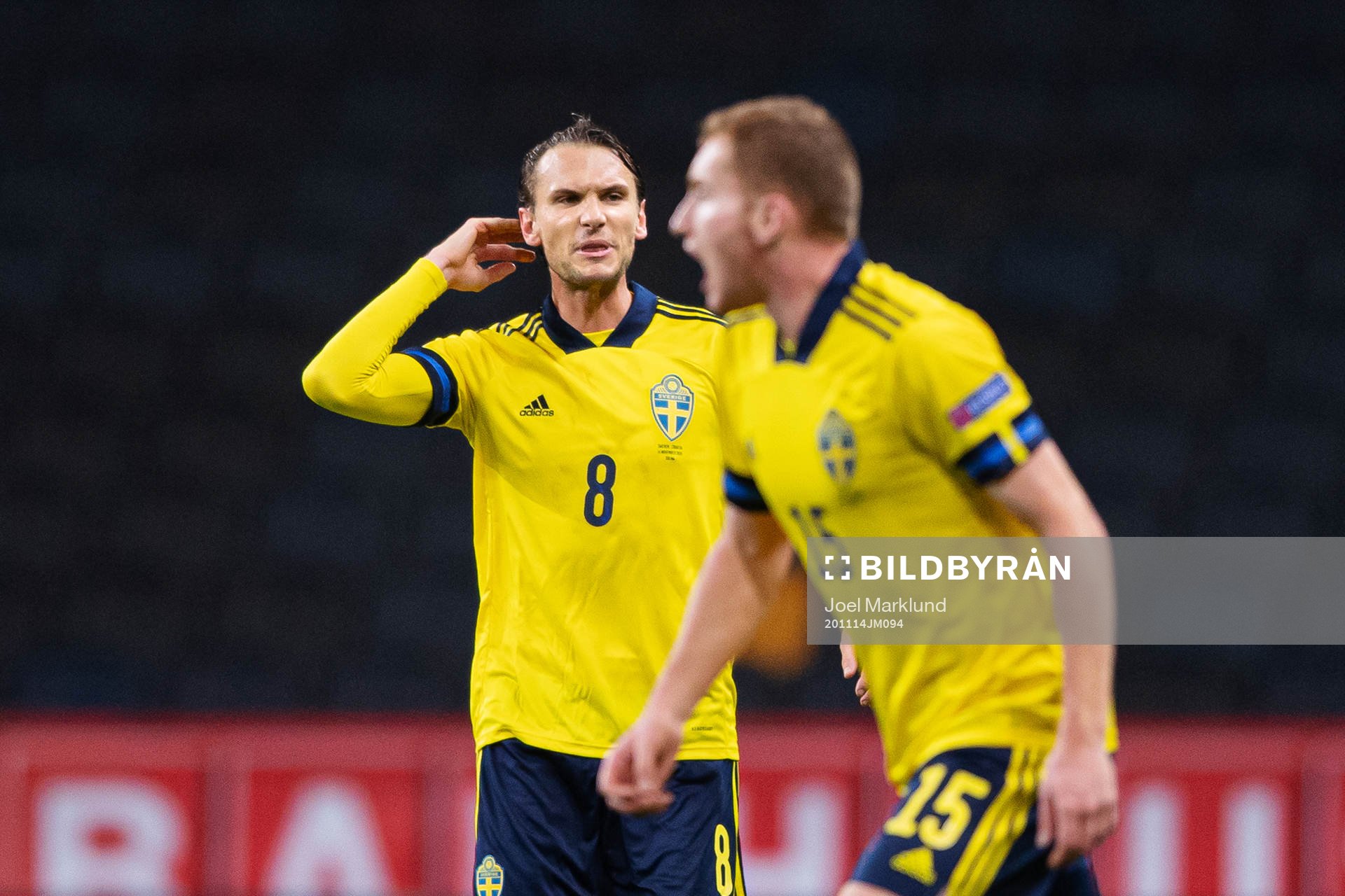 Albin Ekdal and Dejan Kulusevski of Sweden