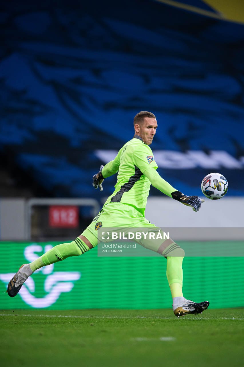Goalkeeper Robin Olsen of Sweden