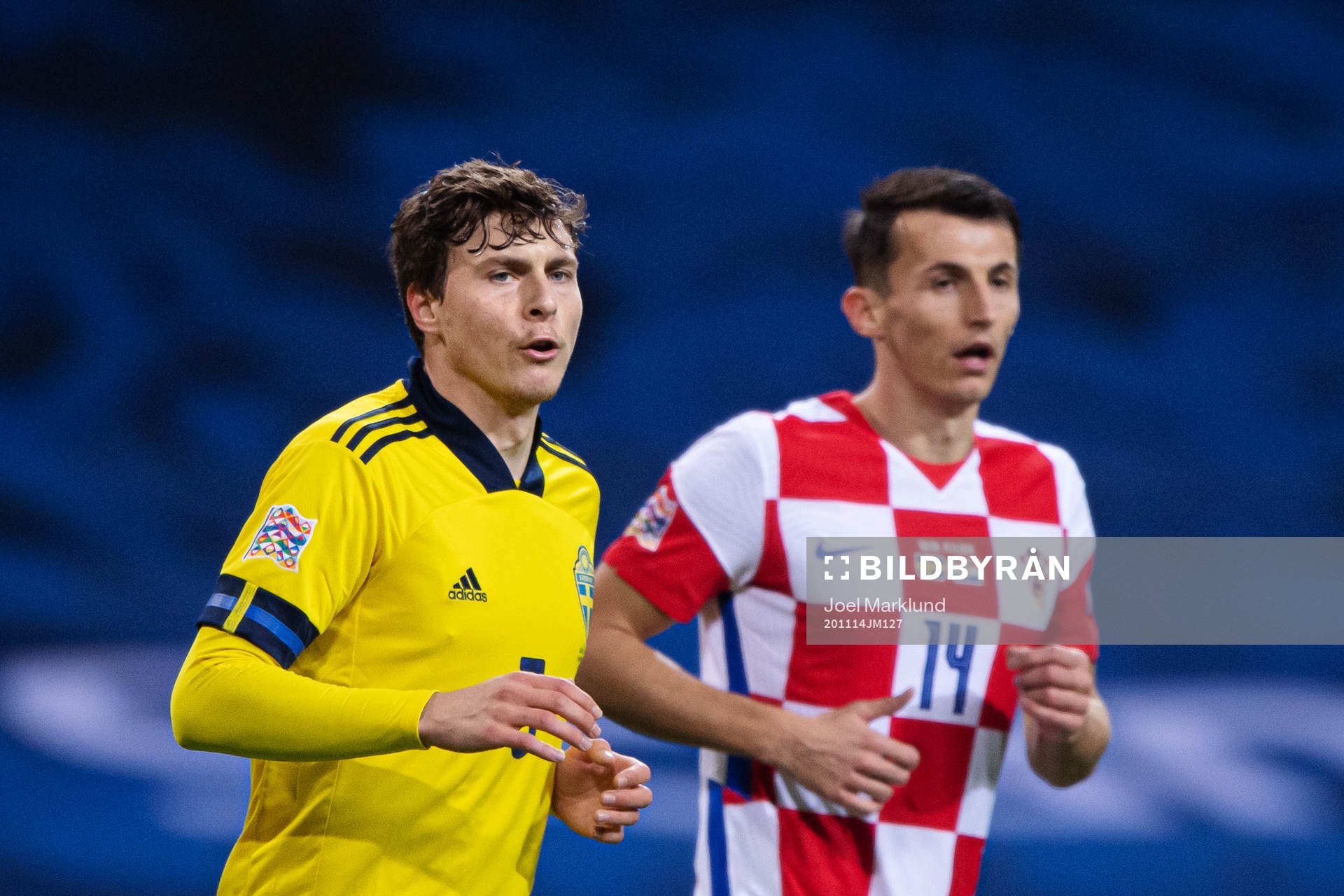Victor Nilsson Lindelöf of Sweden and Ante Budimir of