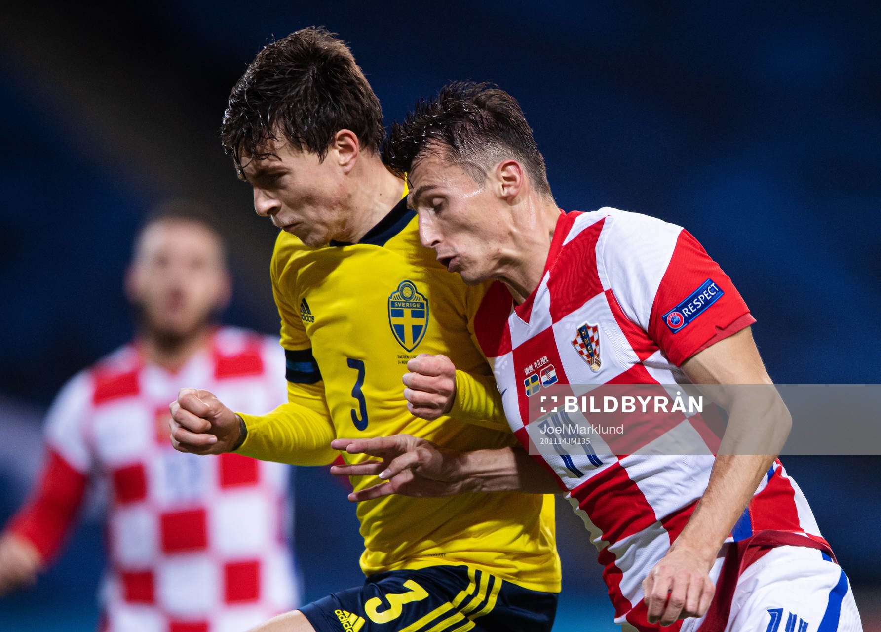 Victor Nilsson Lindelöf of Sweden and Ante Budimir of