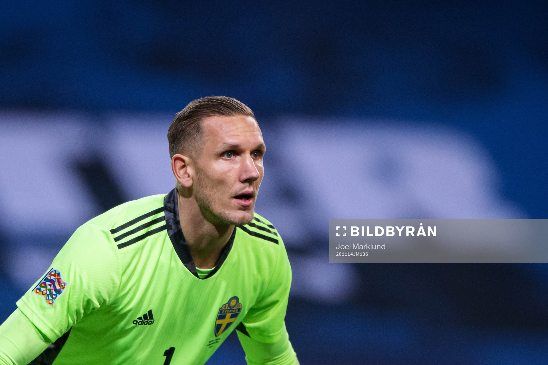 Goalkeeper Robin Olsen of Sweden