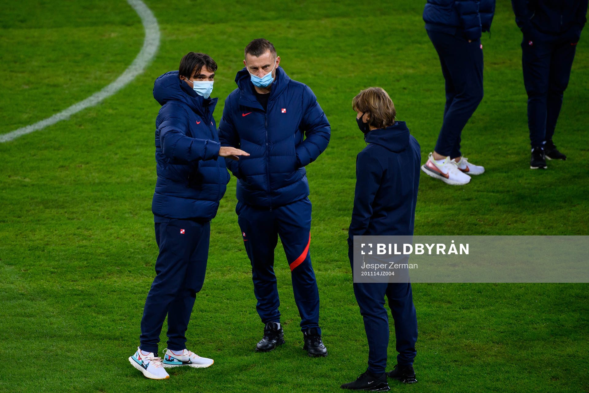 Head coach Zlatko Dalic assistant coach Ivica Olic, and