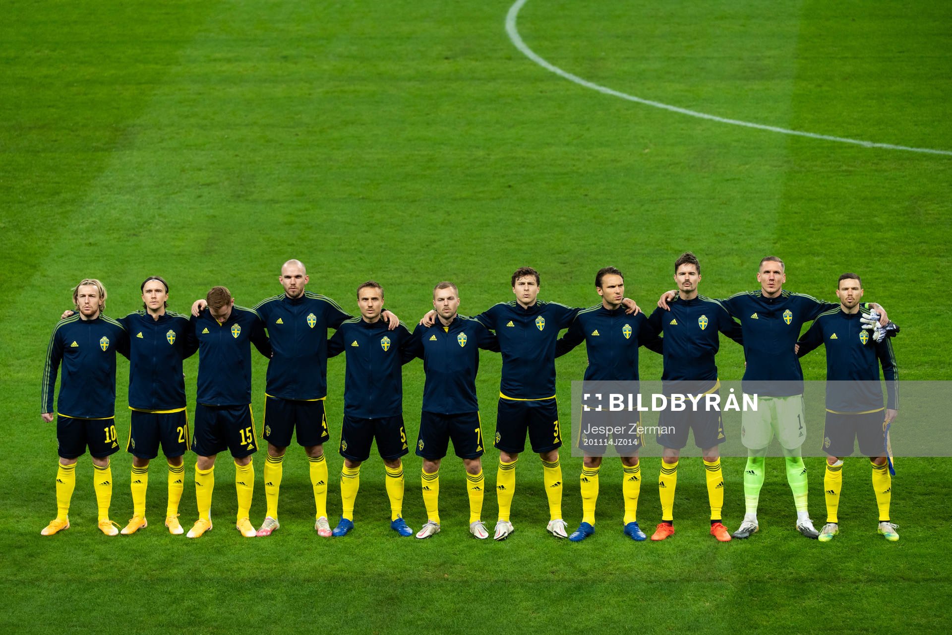 The players of Sweden at lineup