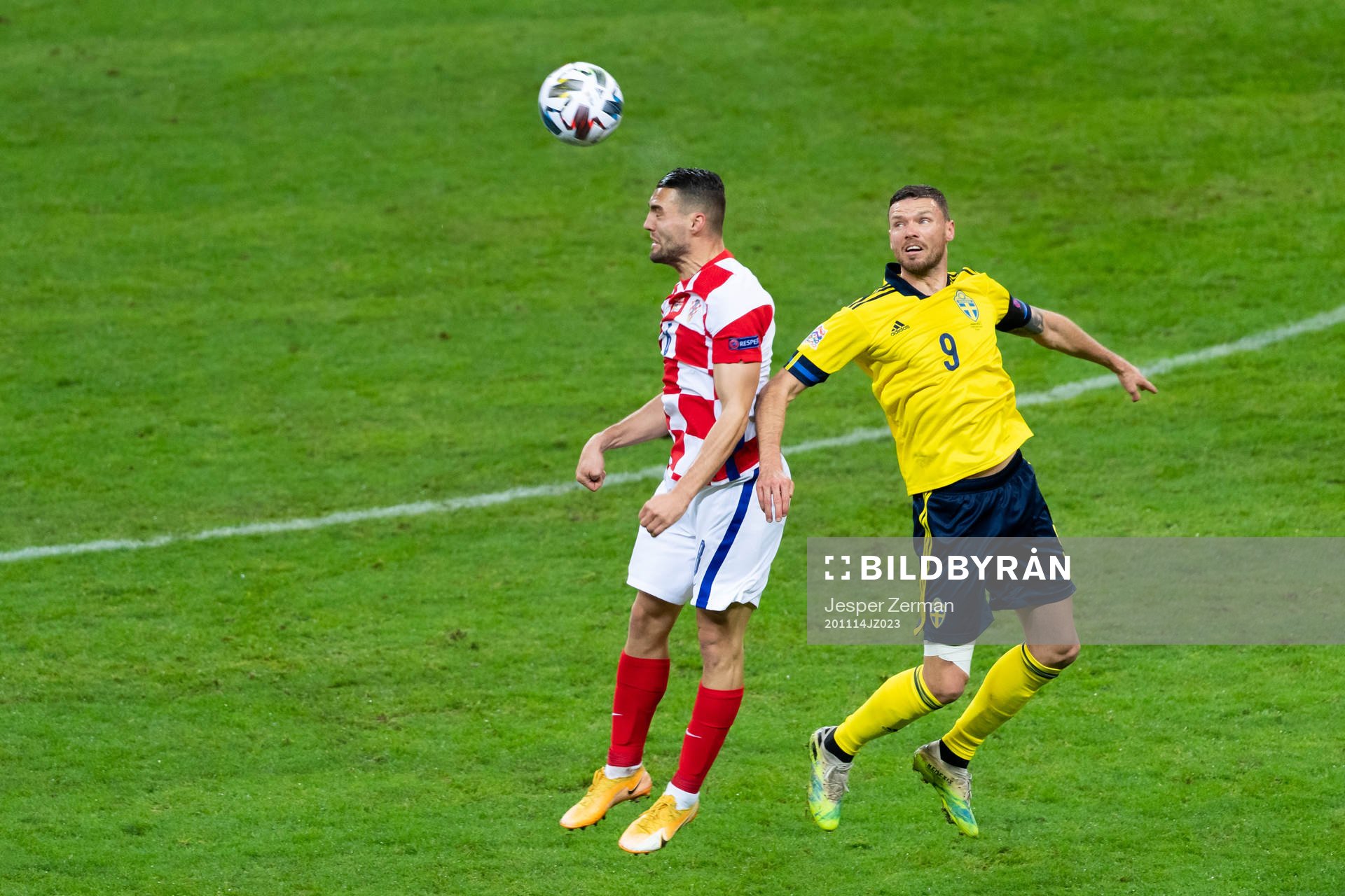 Mateo Kovacic of Croatia and Marcus Berg of Sweden