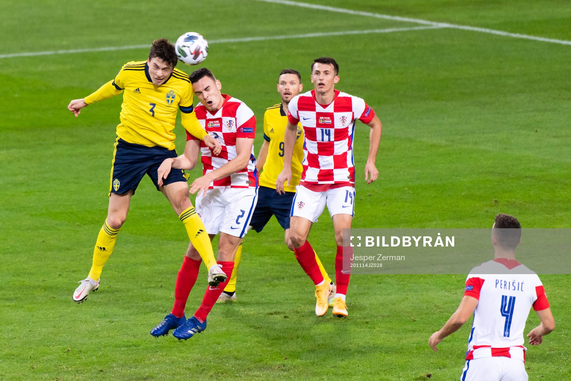 Victor Nilsson Lindelöf of Sweden against Filip Uremovic