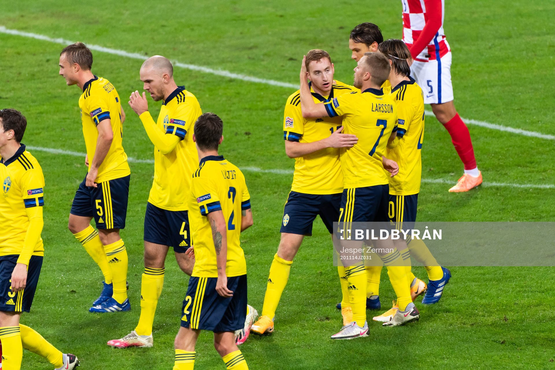Dejan Kulusevski of Sweden celebrates