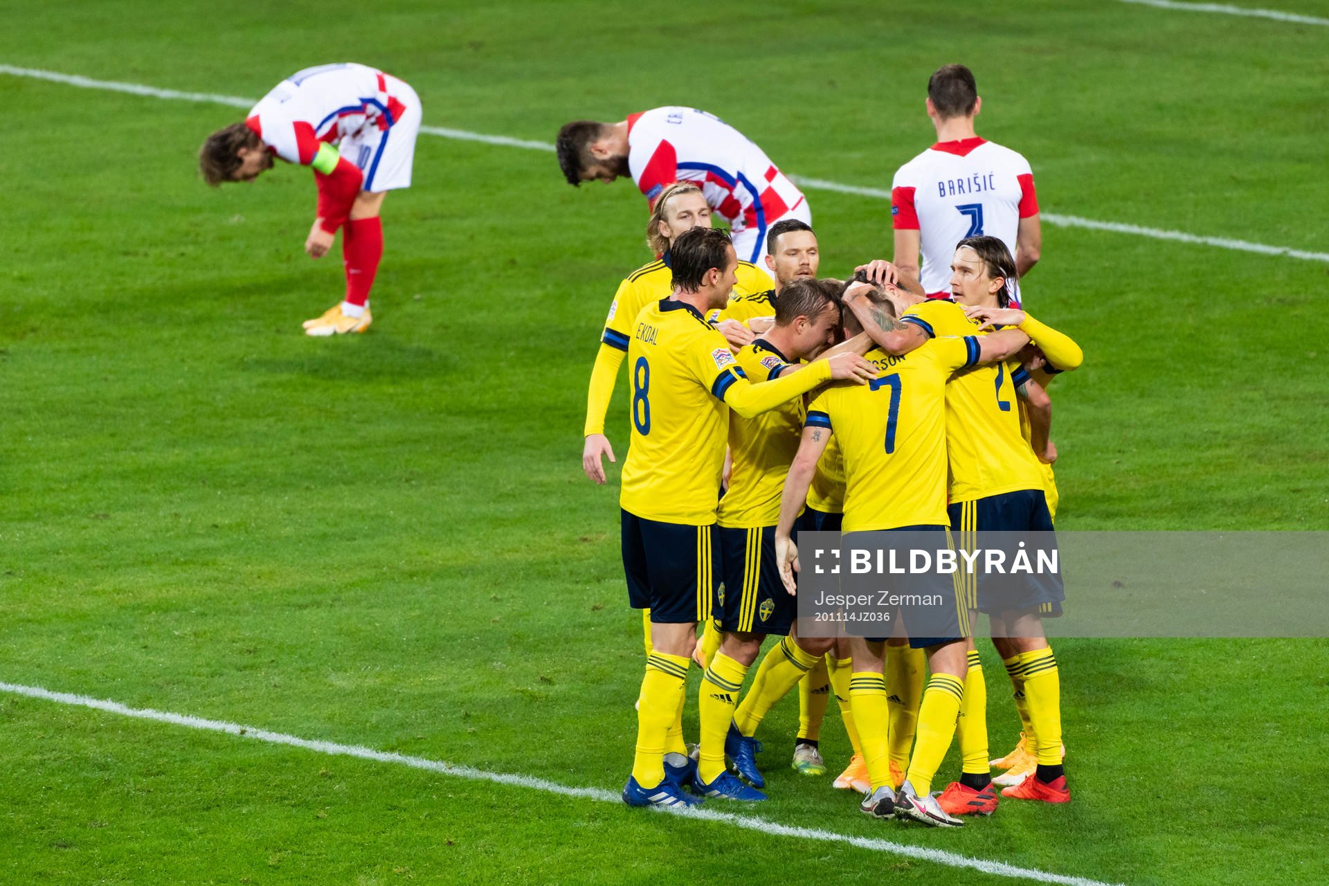 The swedsih players celebrate