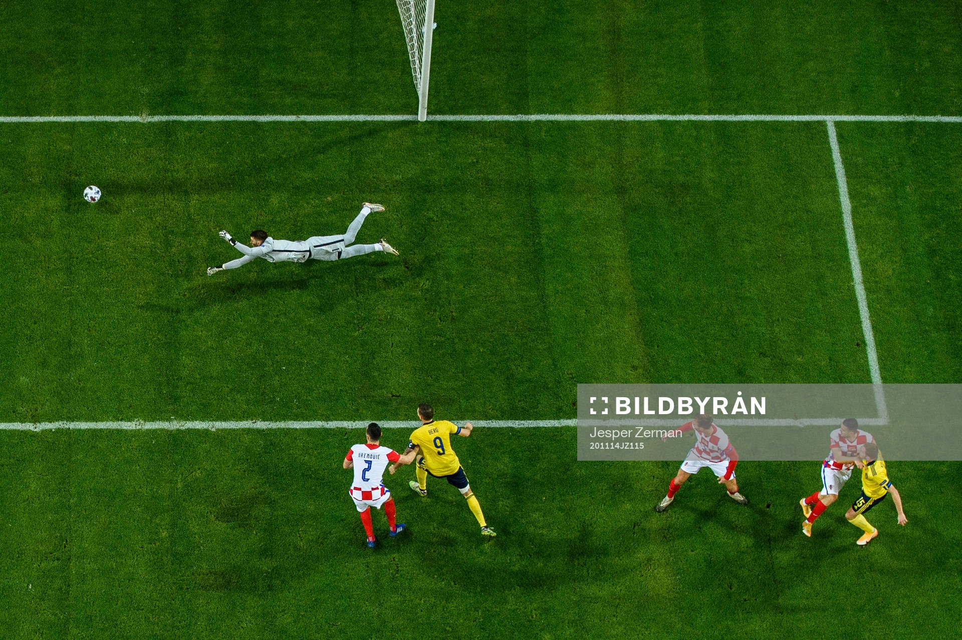 Dejan Kulusevski of Sweden scores 1-0