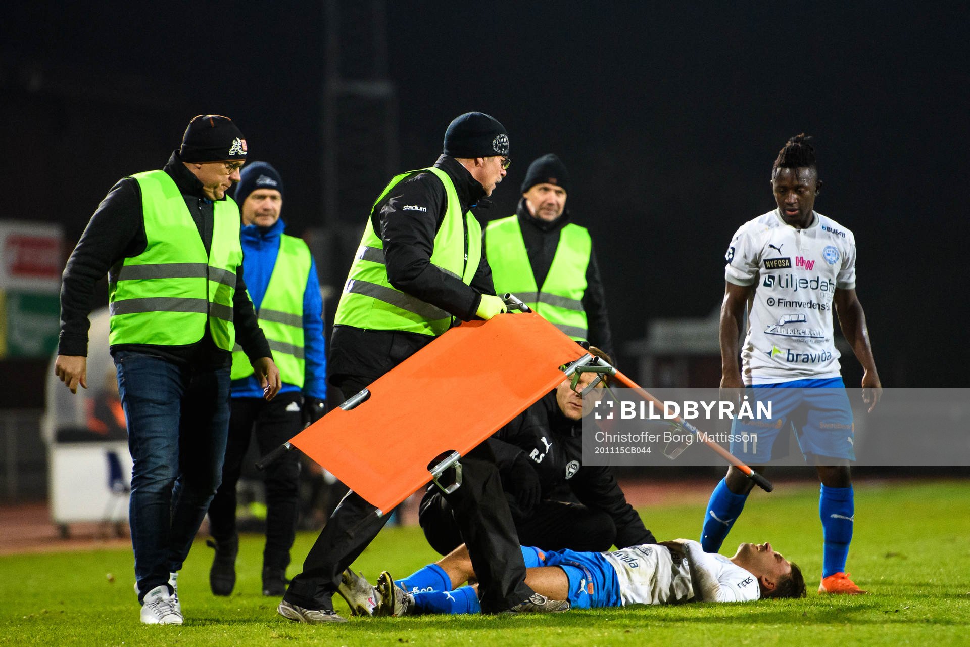 Värnamos Edvin Becirovic har ont