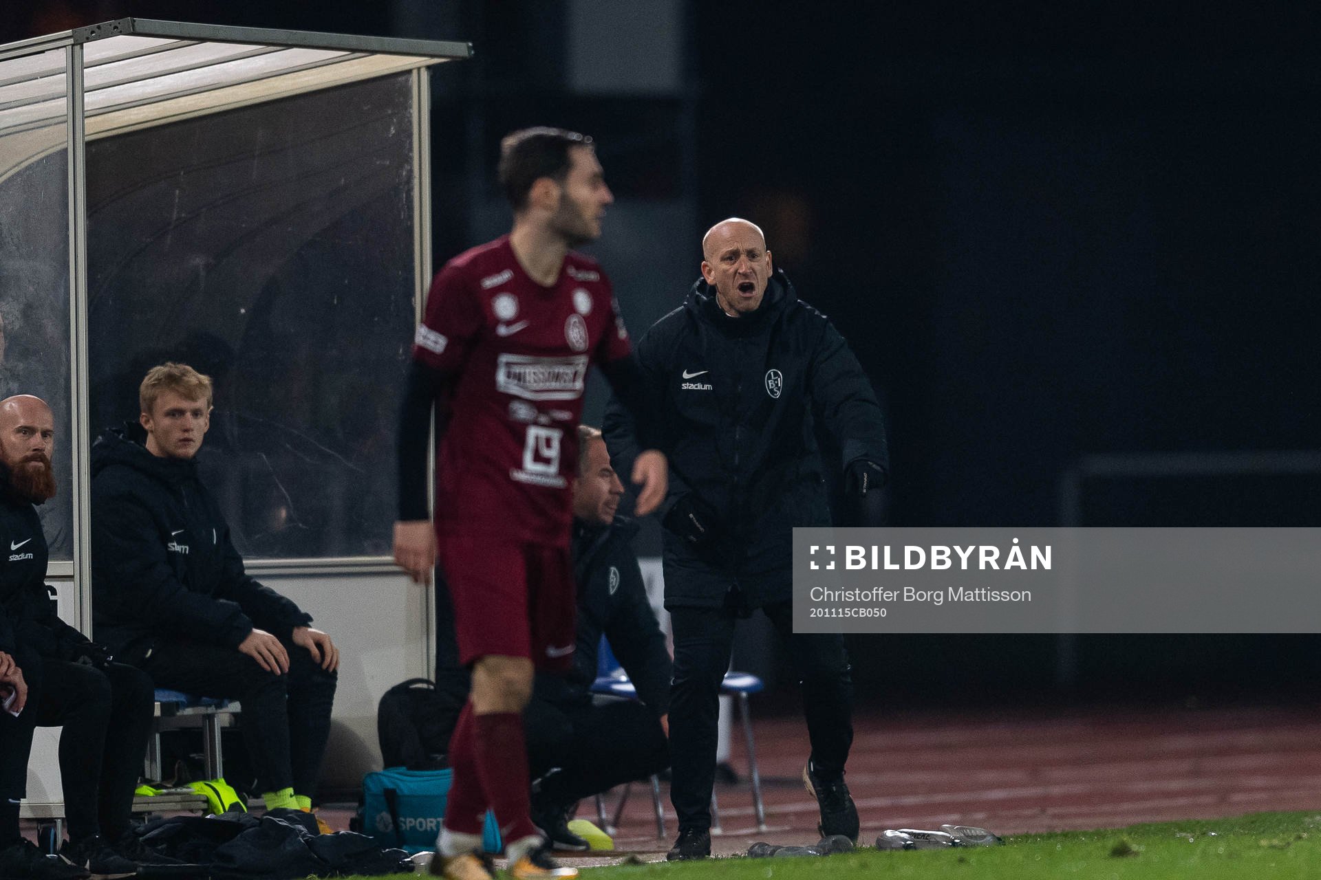 Landskronas tränare Billy Magnusson reagerar