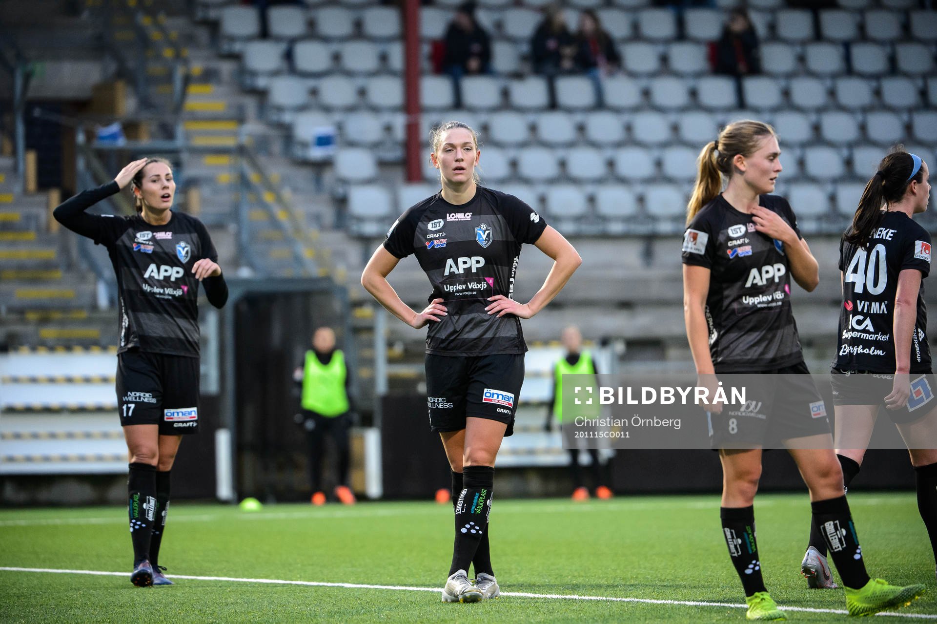 Växjös Nellie Karlsson, Jennie Nordin och Emelie