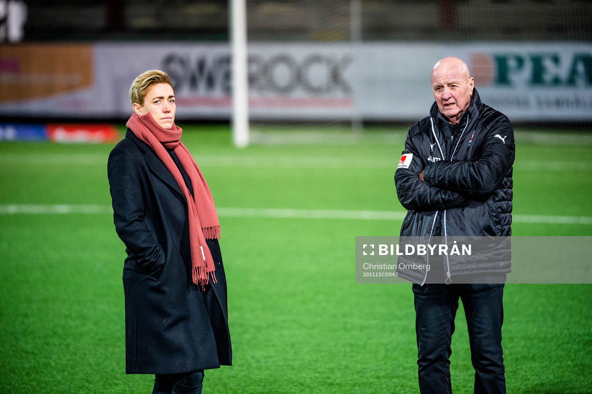 Rosengårds sportchef Therese Sjögran och Erling Nilsson