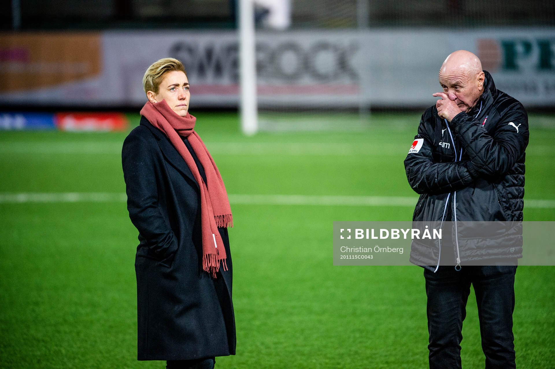 Rosengårds sportchef Therese Sjögran och Erling Nilsson