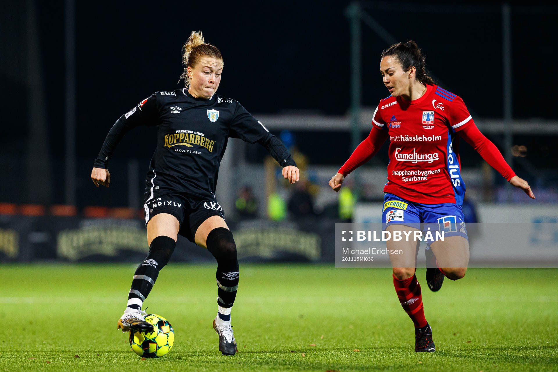 Göteborgs Emily Sonnett  och Vittsjös Michelle De Jongh