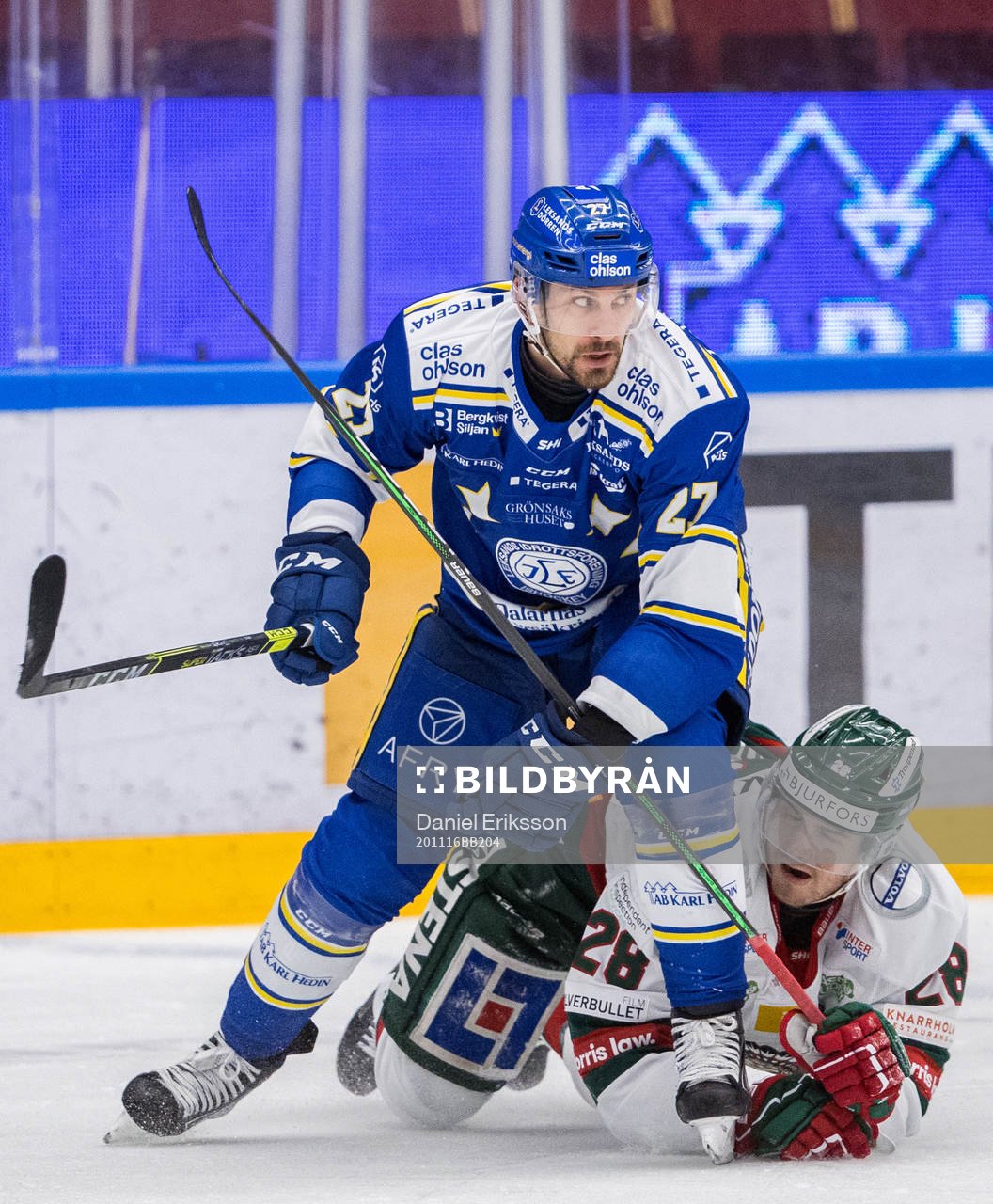 Leksands Marek Hrivík och Frölundas Johan Sundström