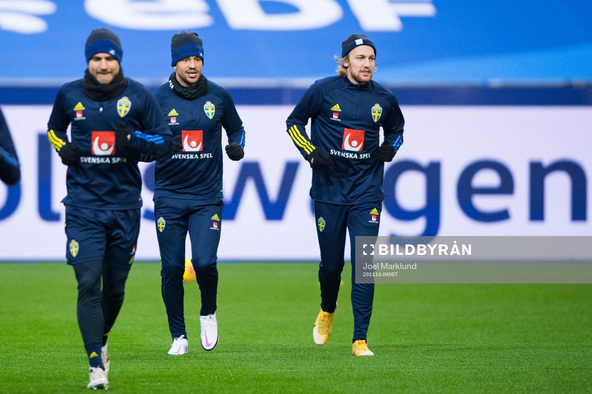 Martin Olsson and Emil Forsberg of the Swedish national