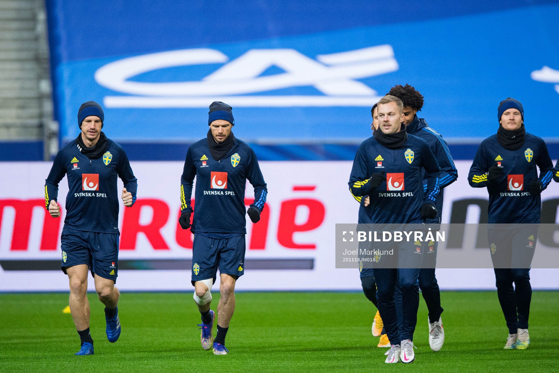 Gustav Svensson, Marcus Berg and Sebastian Larsson of the
