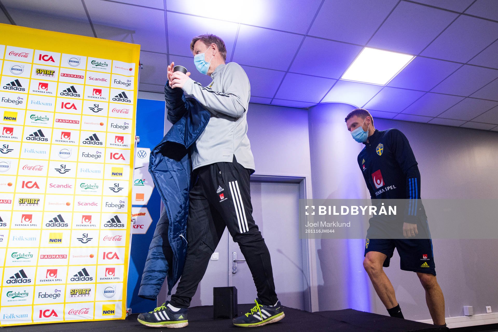 Peter Wettergren, assistant coach and Marcus Berg of the