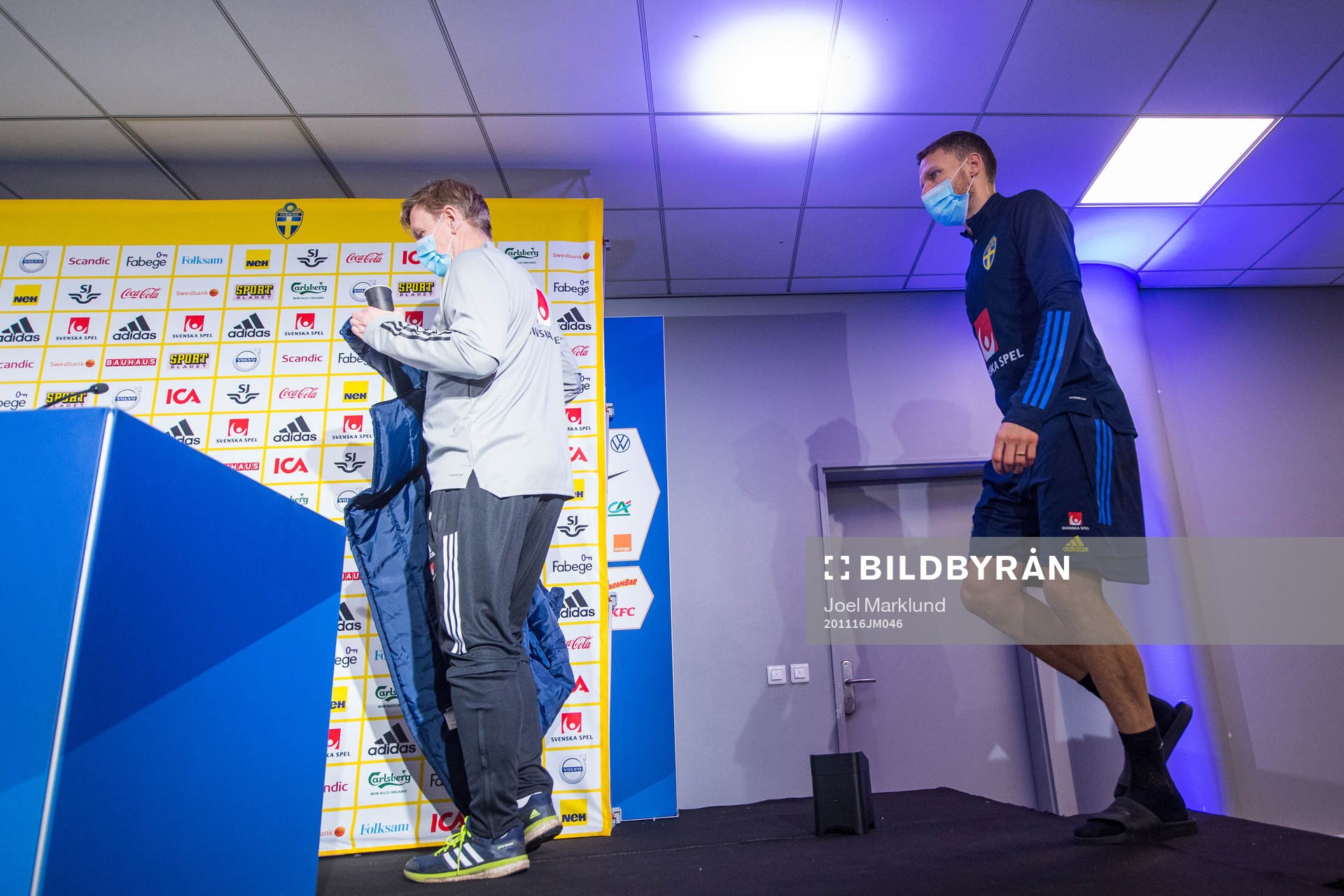 Peter Wettergren, assistant coach and Marcus Berg of the