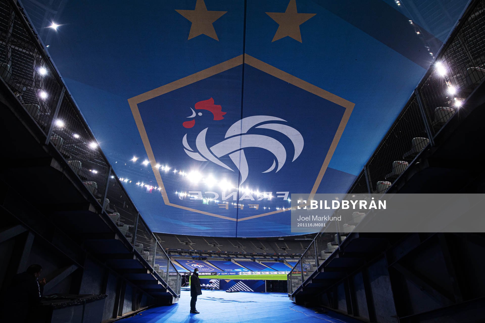 An entrance to the pitch at Stade de France