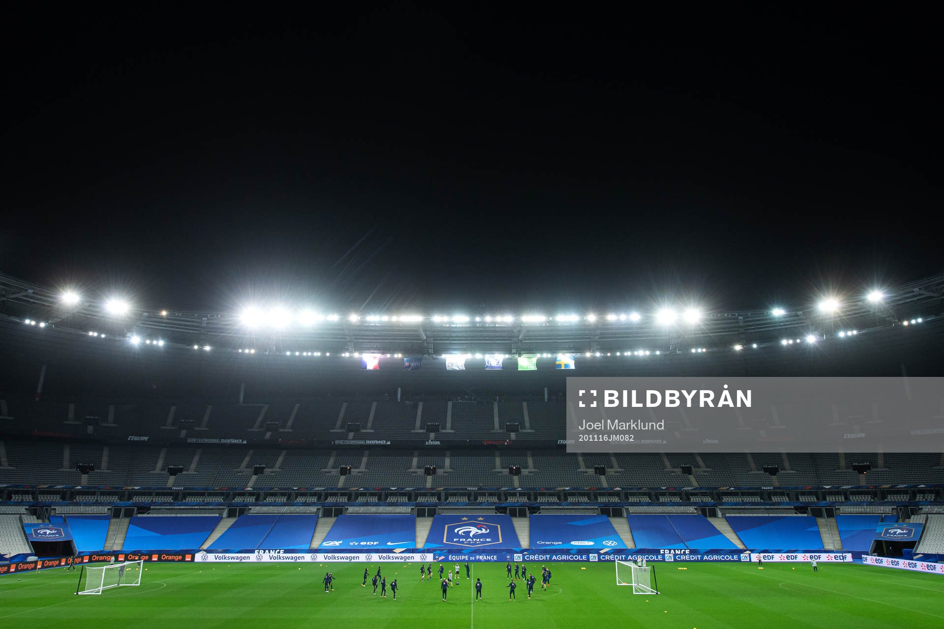 General view of the Swedish national football team’s