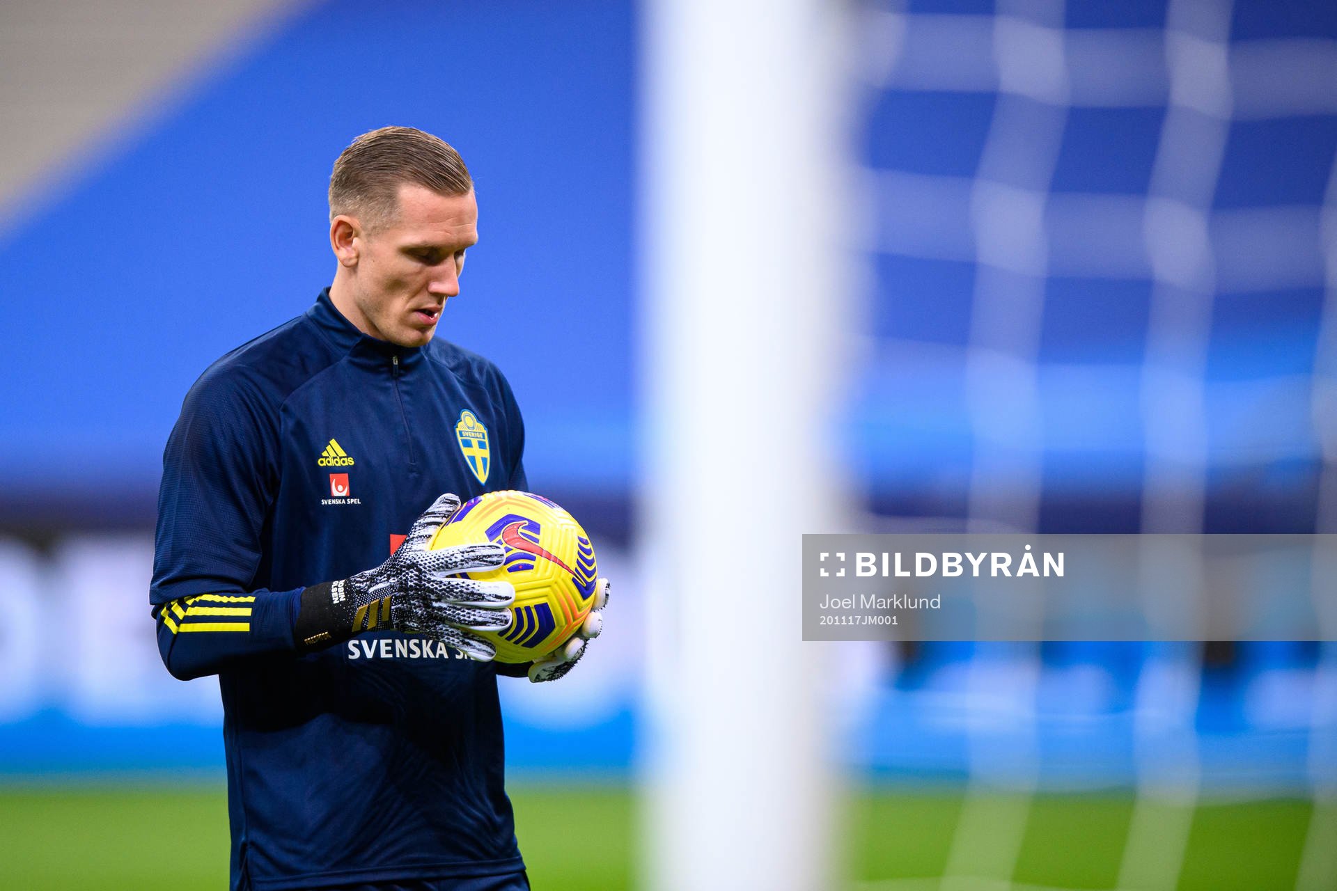 Goalkeeper Robin Olsen of Sweden