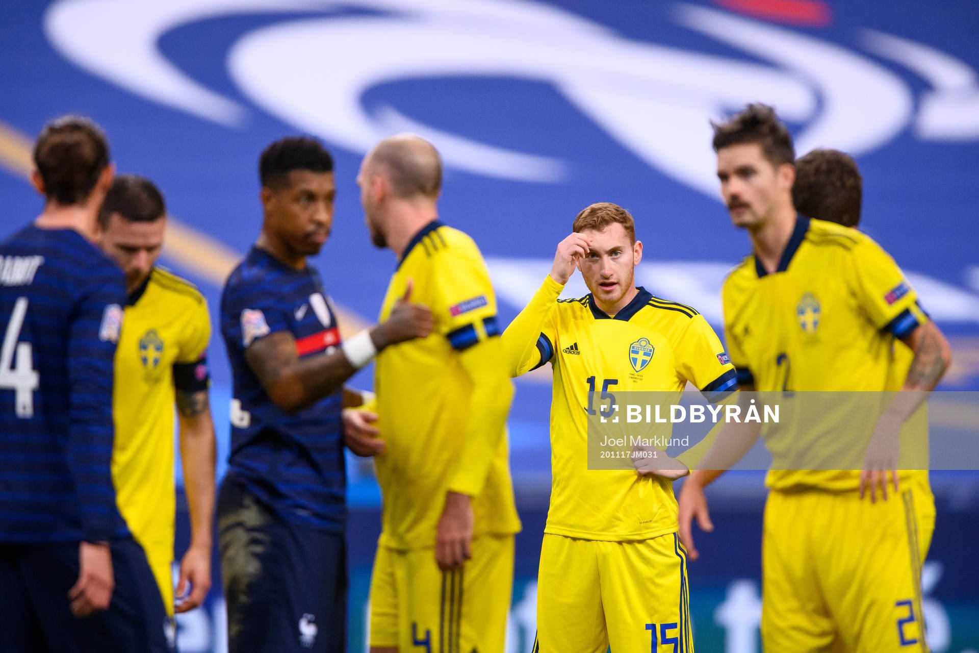 Dejan Kulusevski of Sweden looks dejected