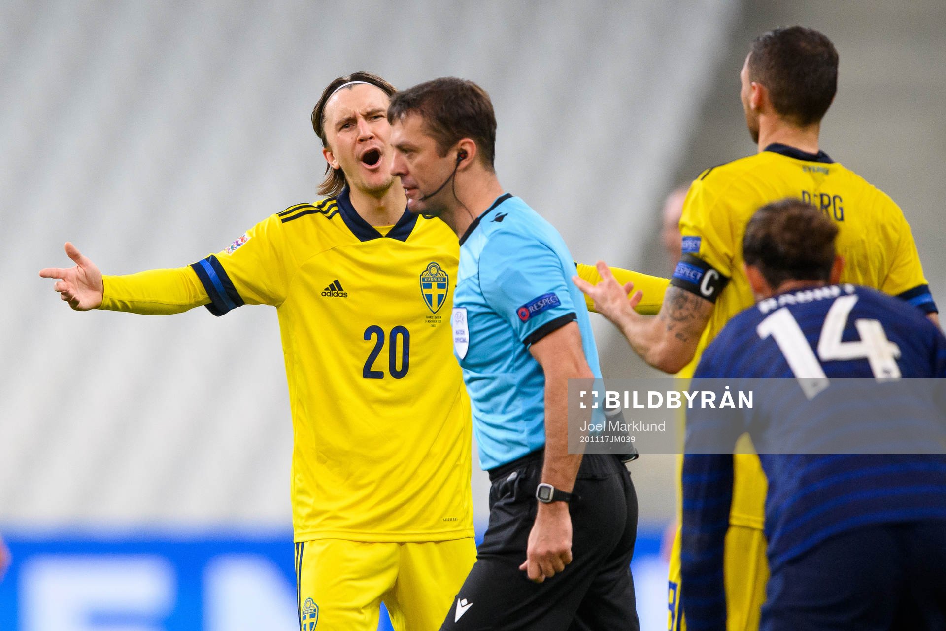 Kristoffer Olsson of Sweden reacts