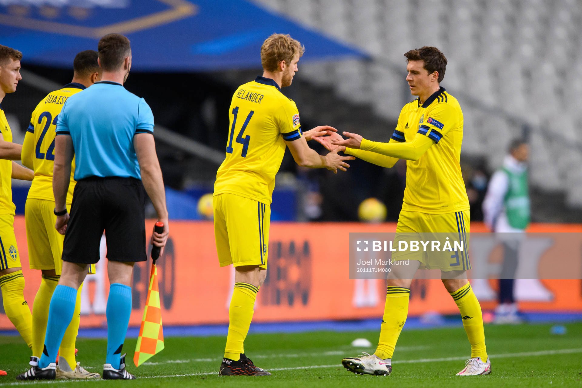 Filip Helander and Victor Nilsson Lindelöf of Sweden