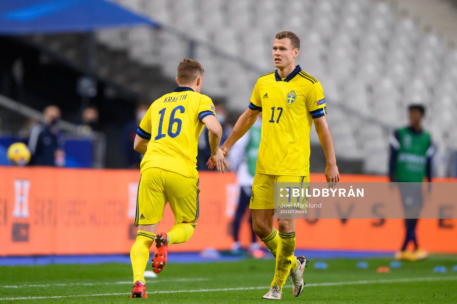 Emil Krafth and Viktor Claesson of Sweden
