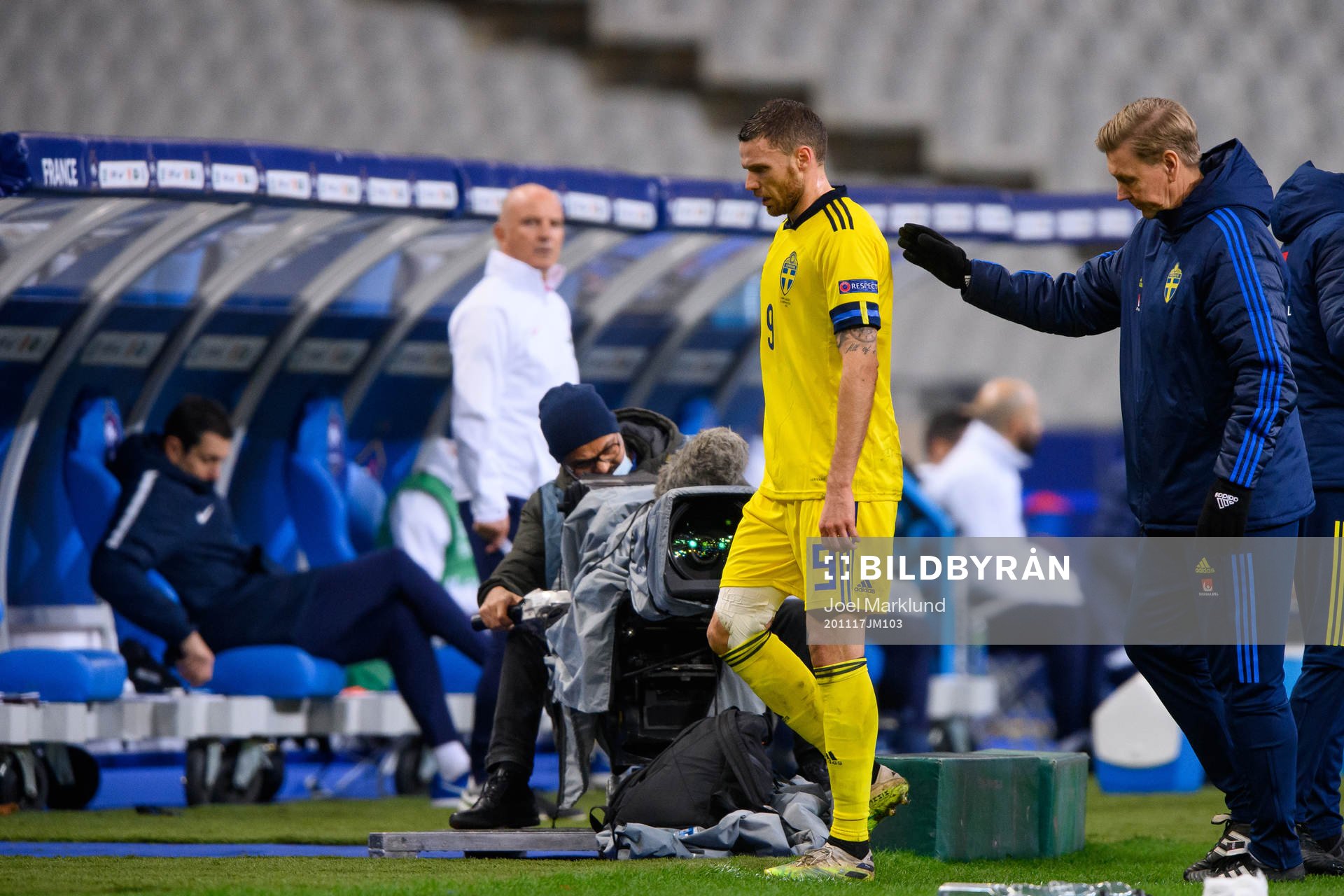 Marcus Berg and Peter Wettergren, head coach of Sweden