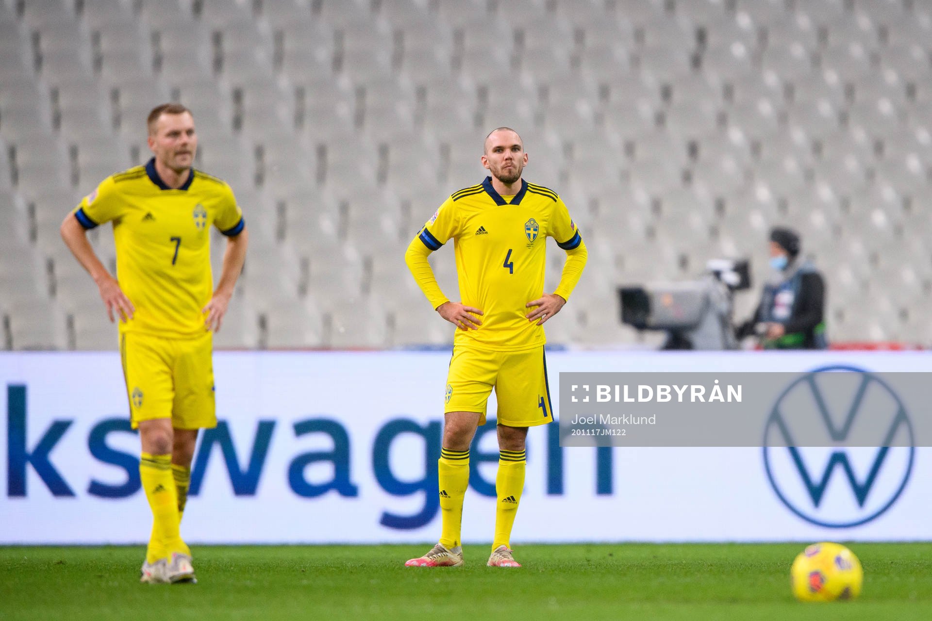 Sebastian Larsson and Marcus Danielson of Sweden look