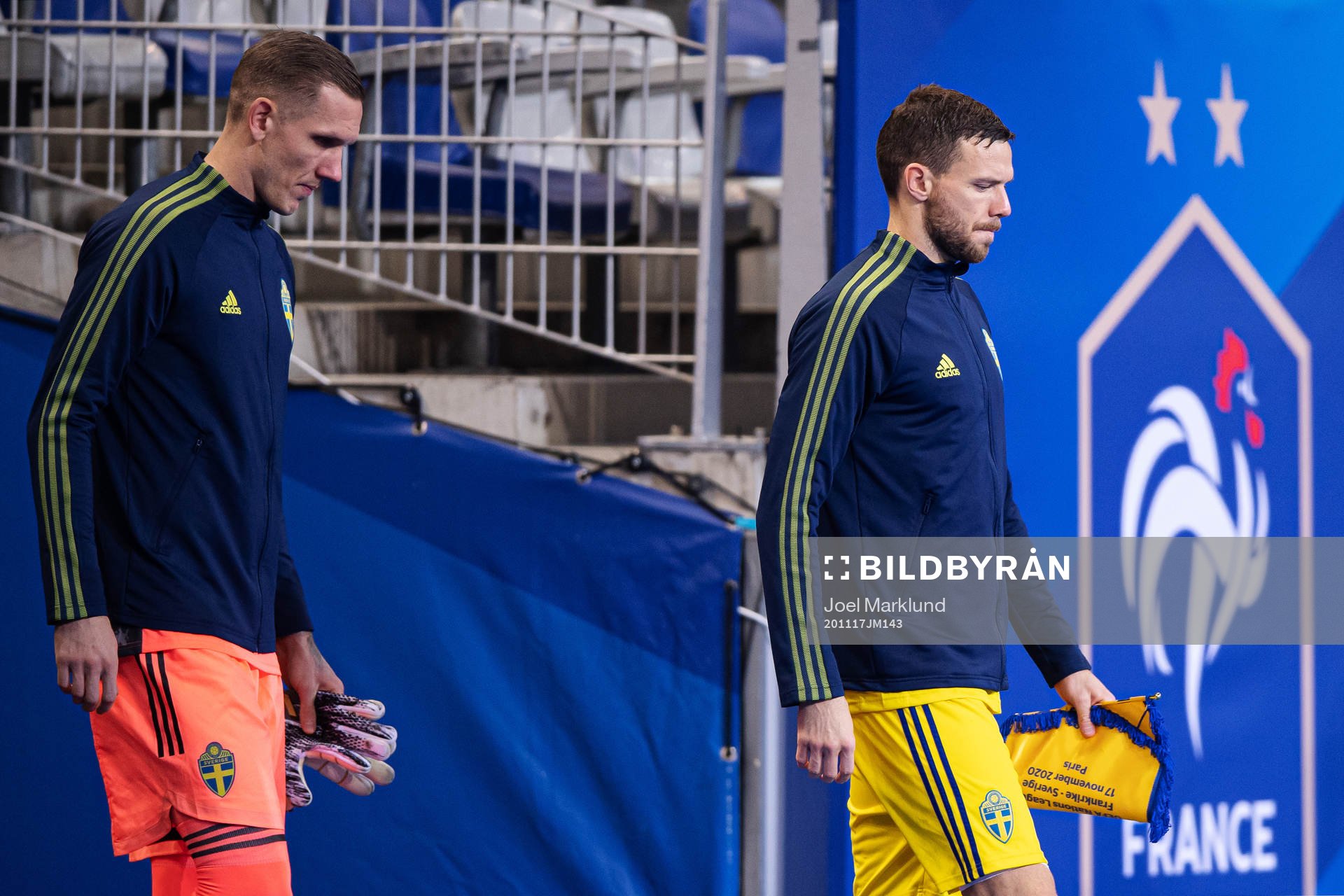 Goalkeeper Robin Olsen and Marcus Berg
