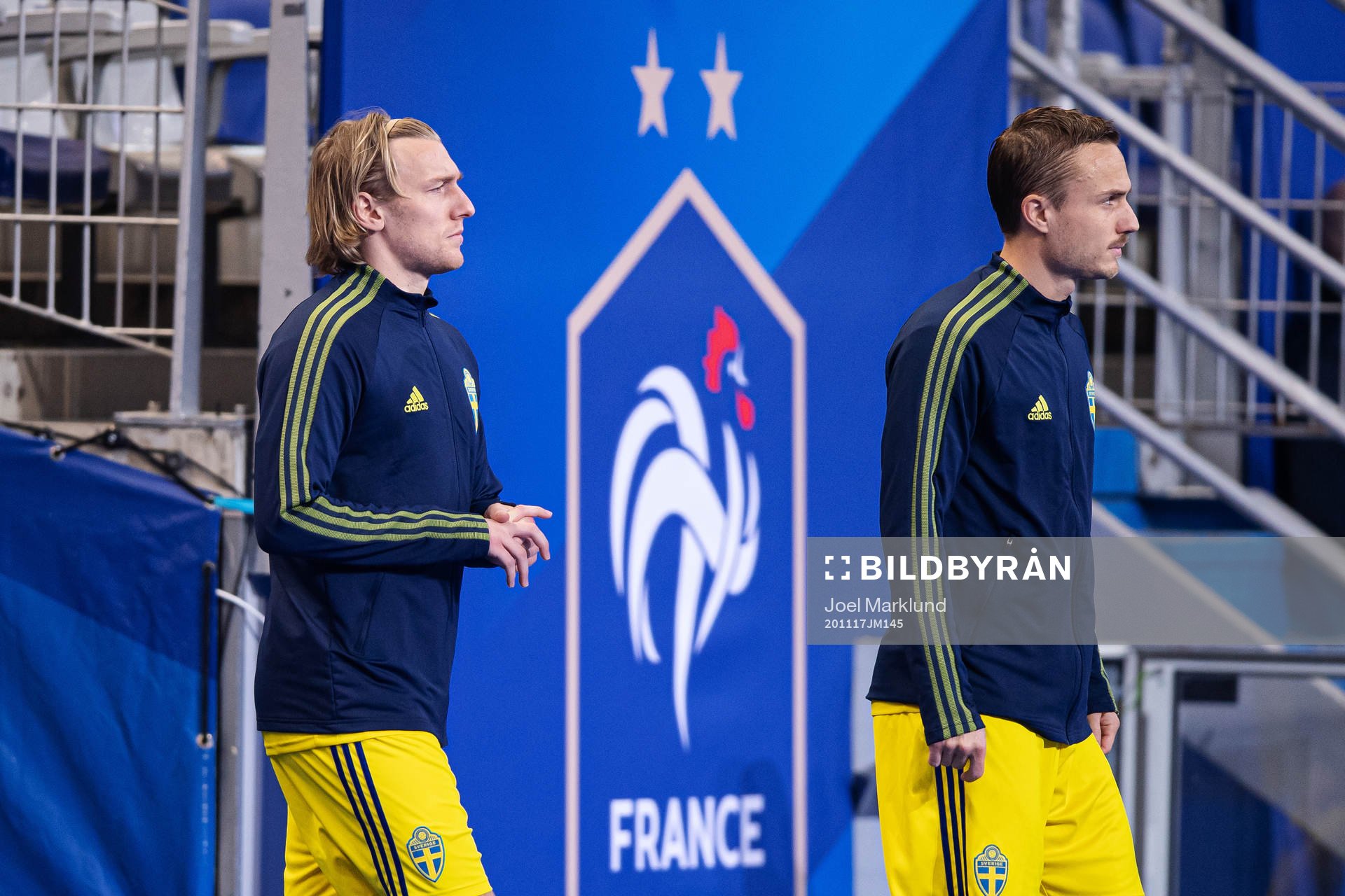 Emil Forsberg and Pierre Bengtsson of Sweden