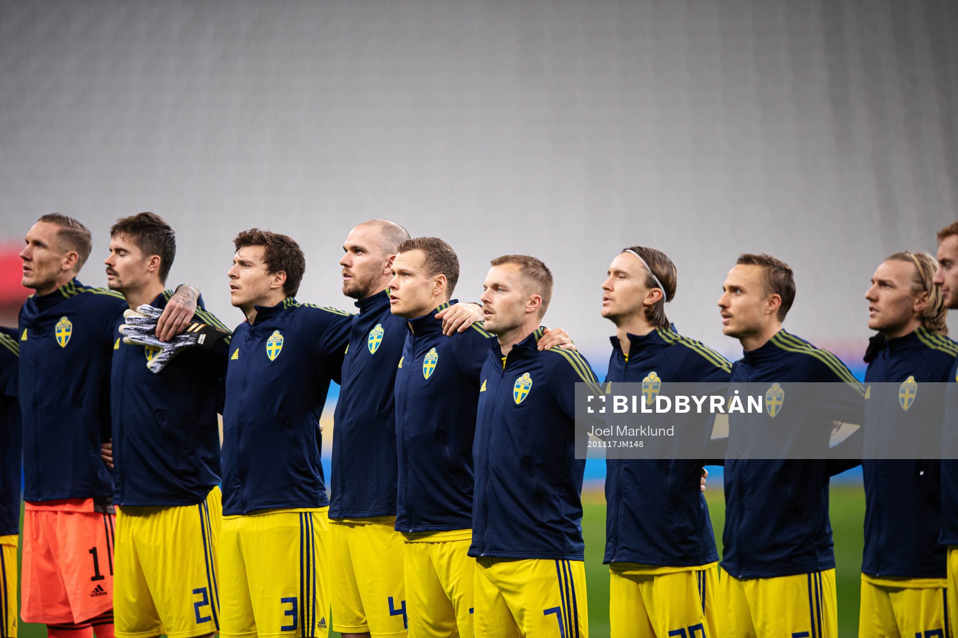 Goalkeeper Robin Olsen, Mikael Lustig, Victor Nilsson