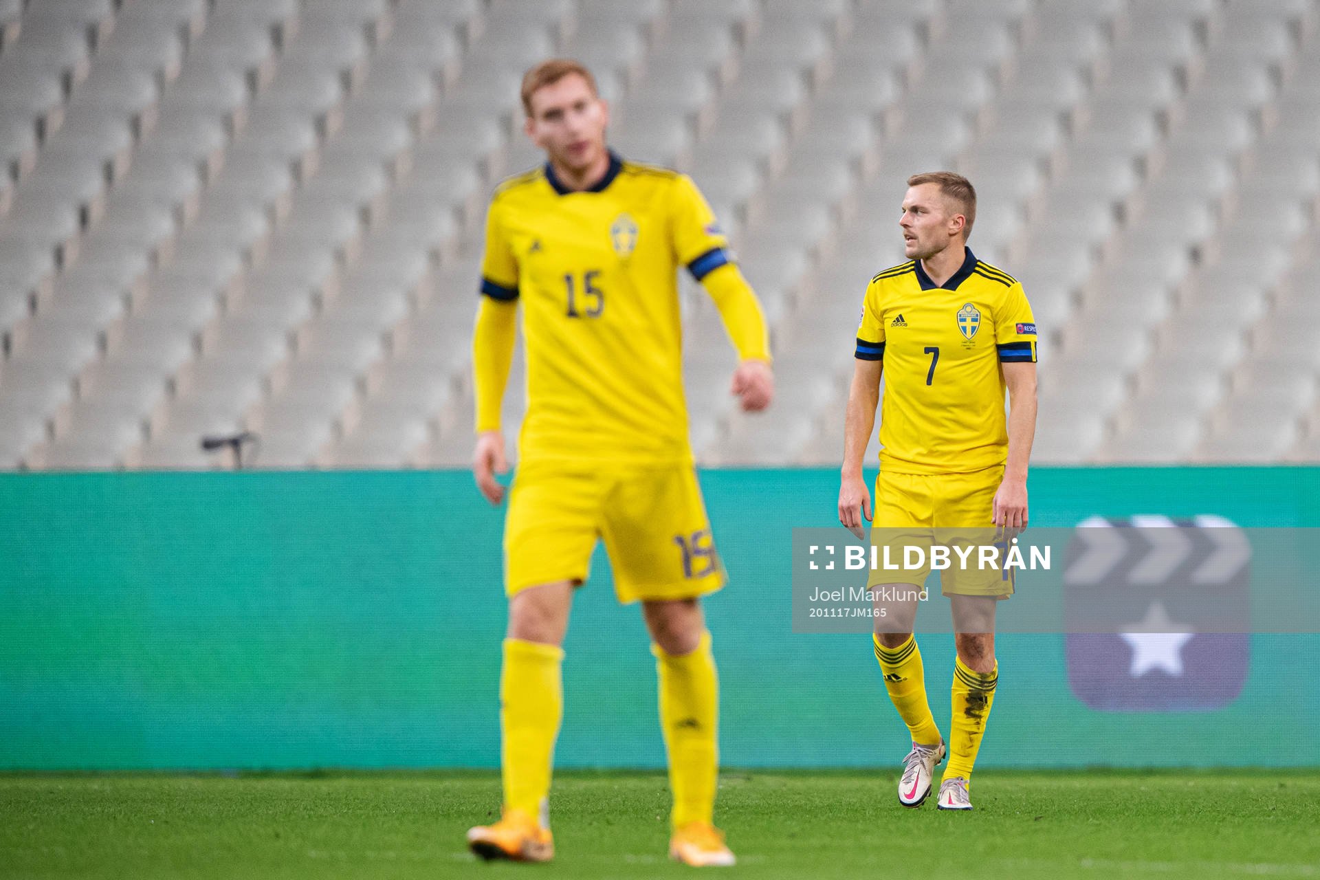 Sebastian Larsson of Sweden looks dejected