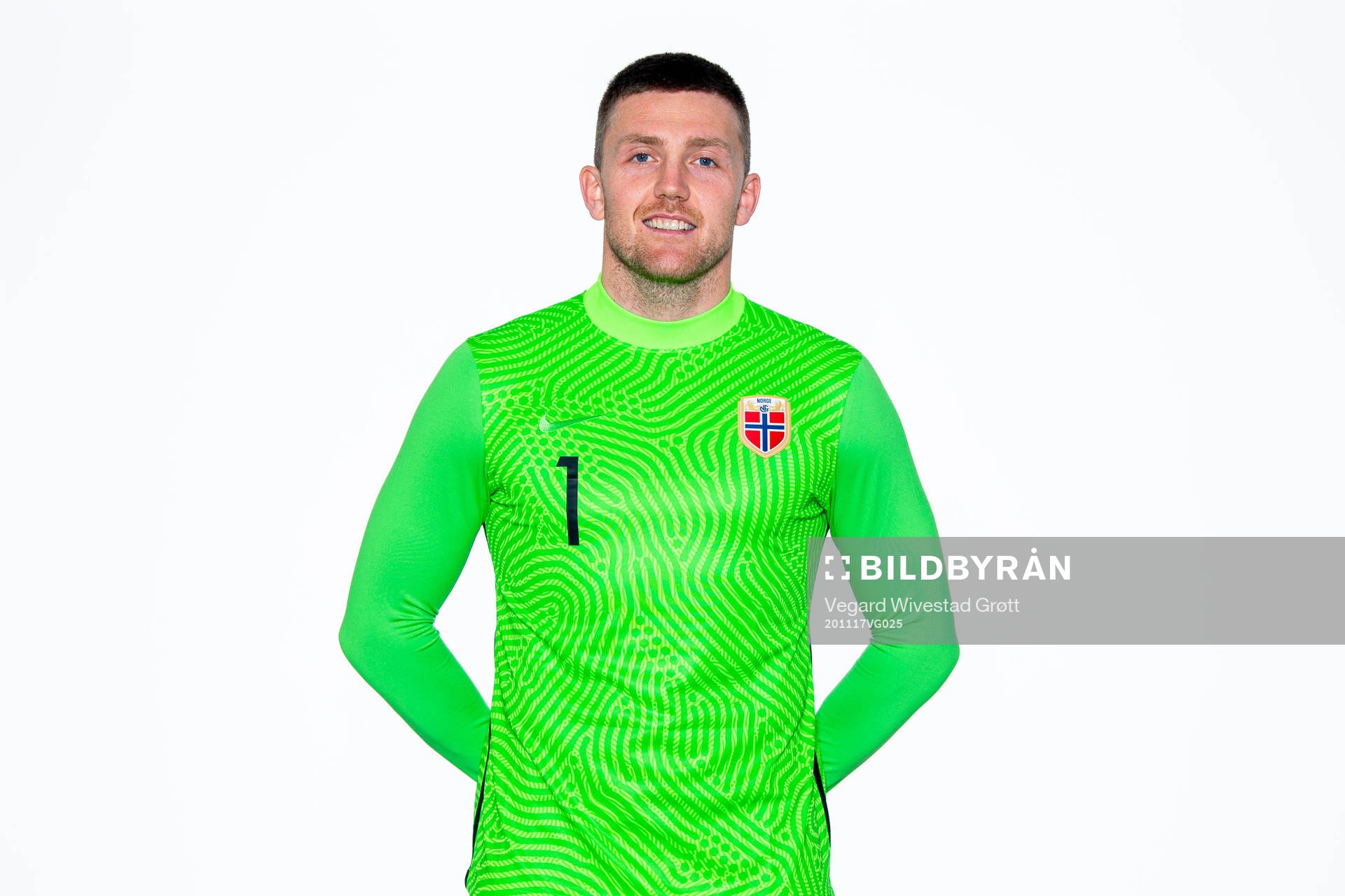 Goalkeeper Anders Kristiansen of the Norwegian national